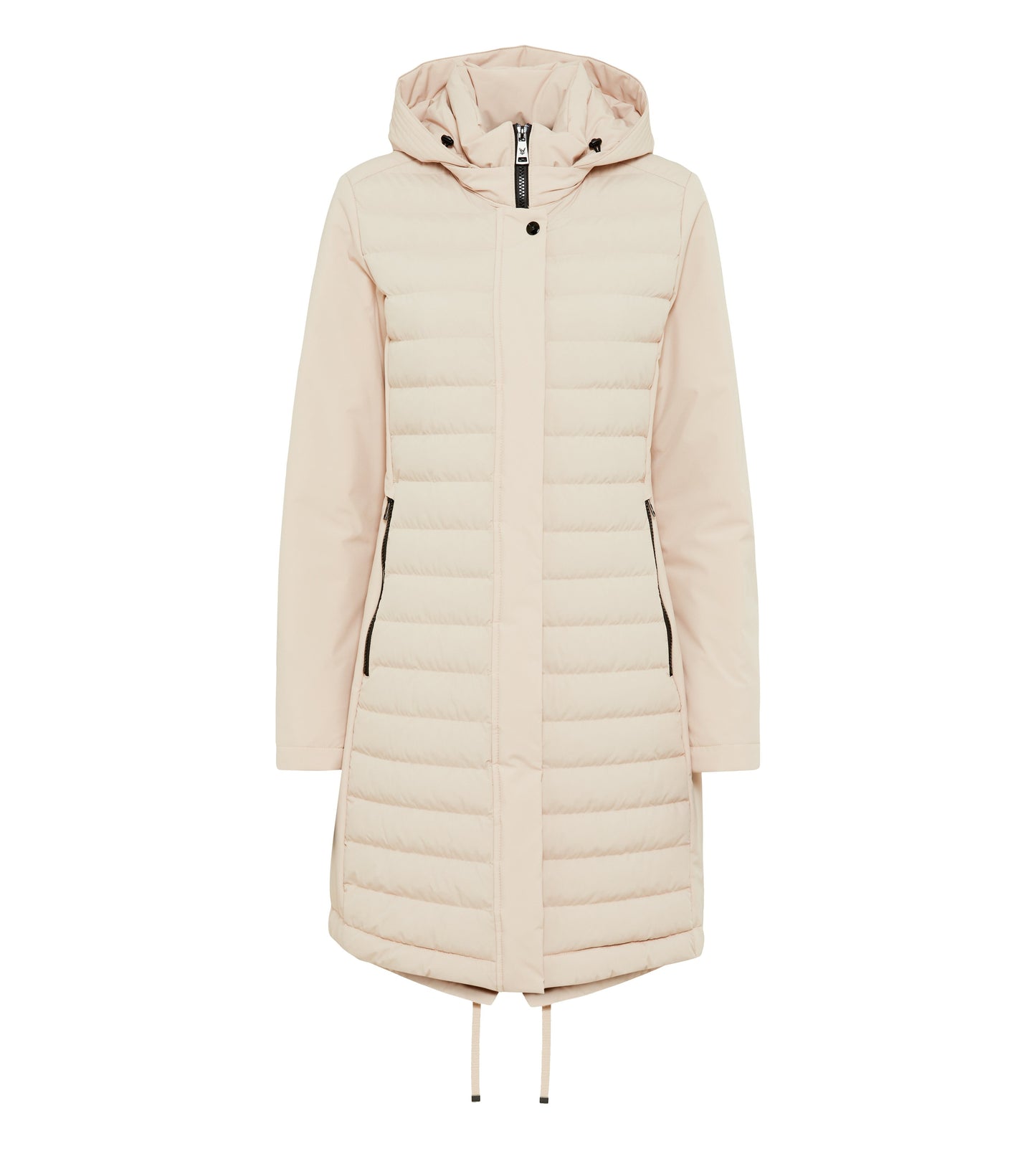 Steppkurzmantel (Beige/kitt)