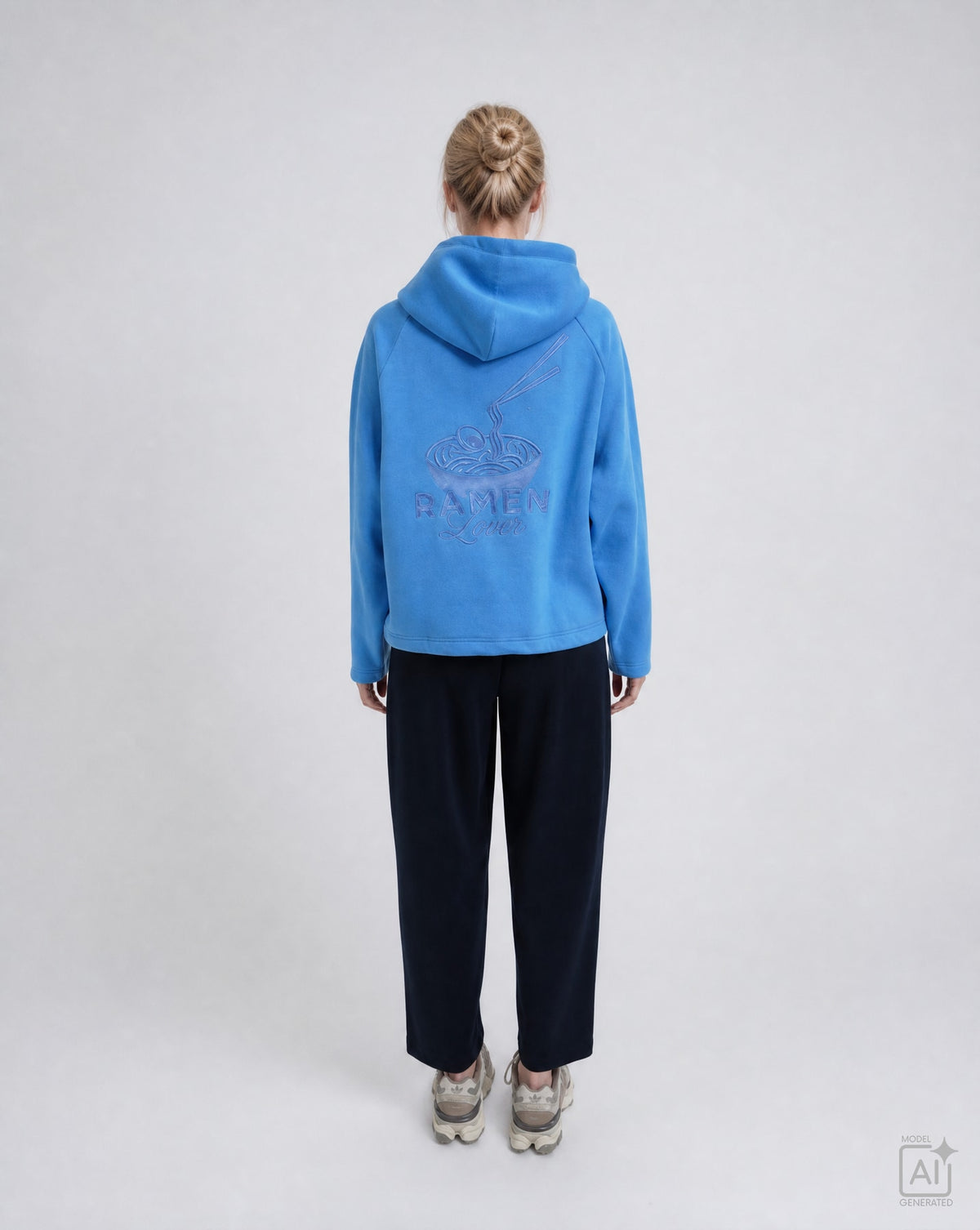 Boxy Hoodie Embroidery (Saphire)