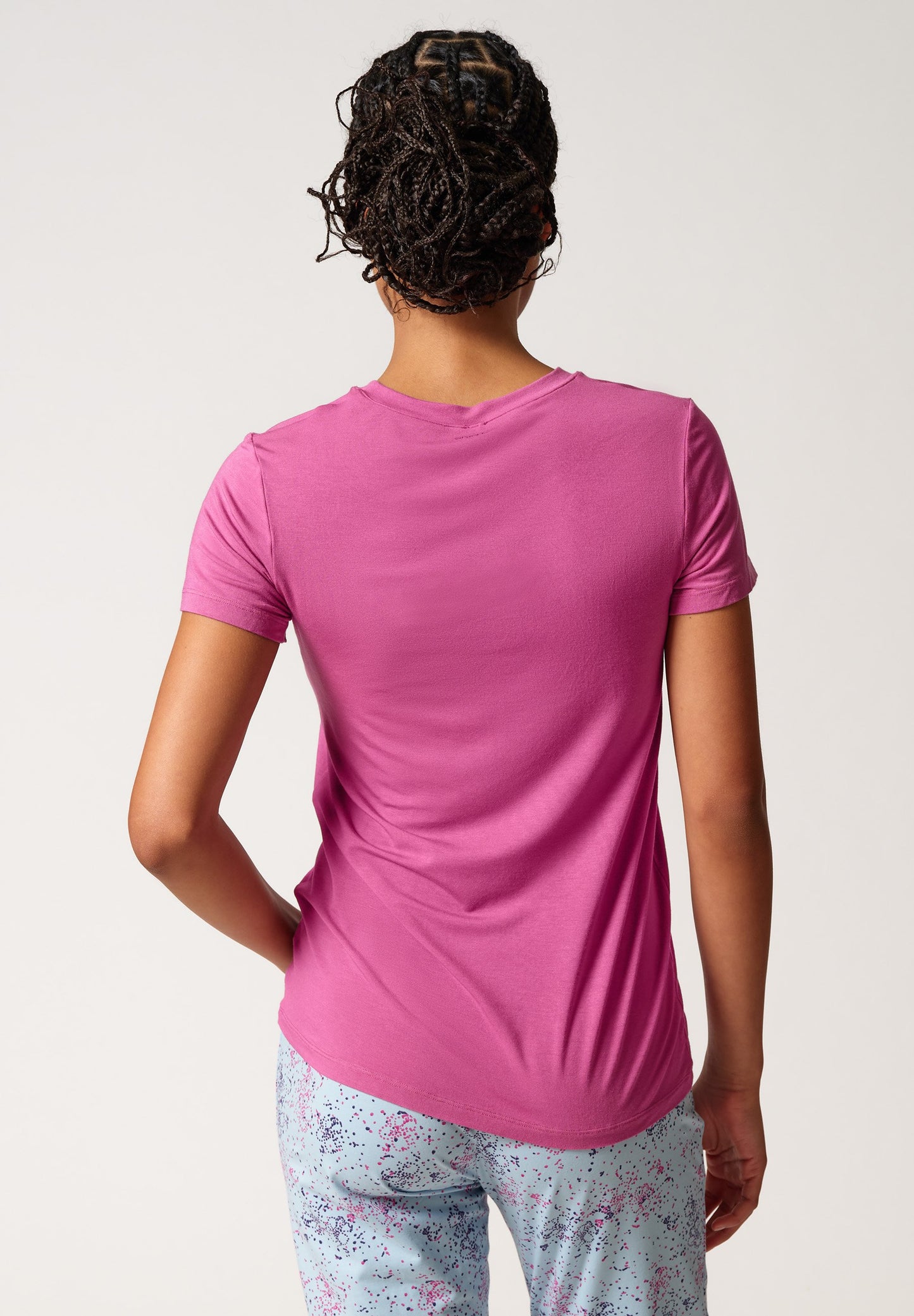 Skiny Damen Shirt kurzarm Night In Skiny 02 (Fading Berry)