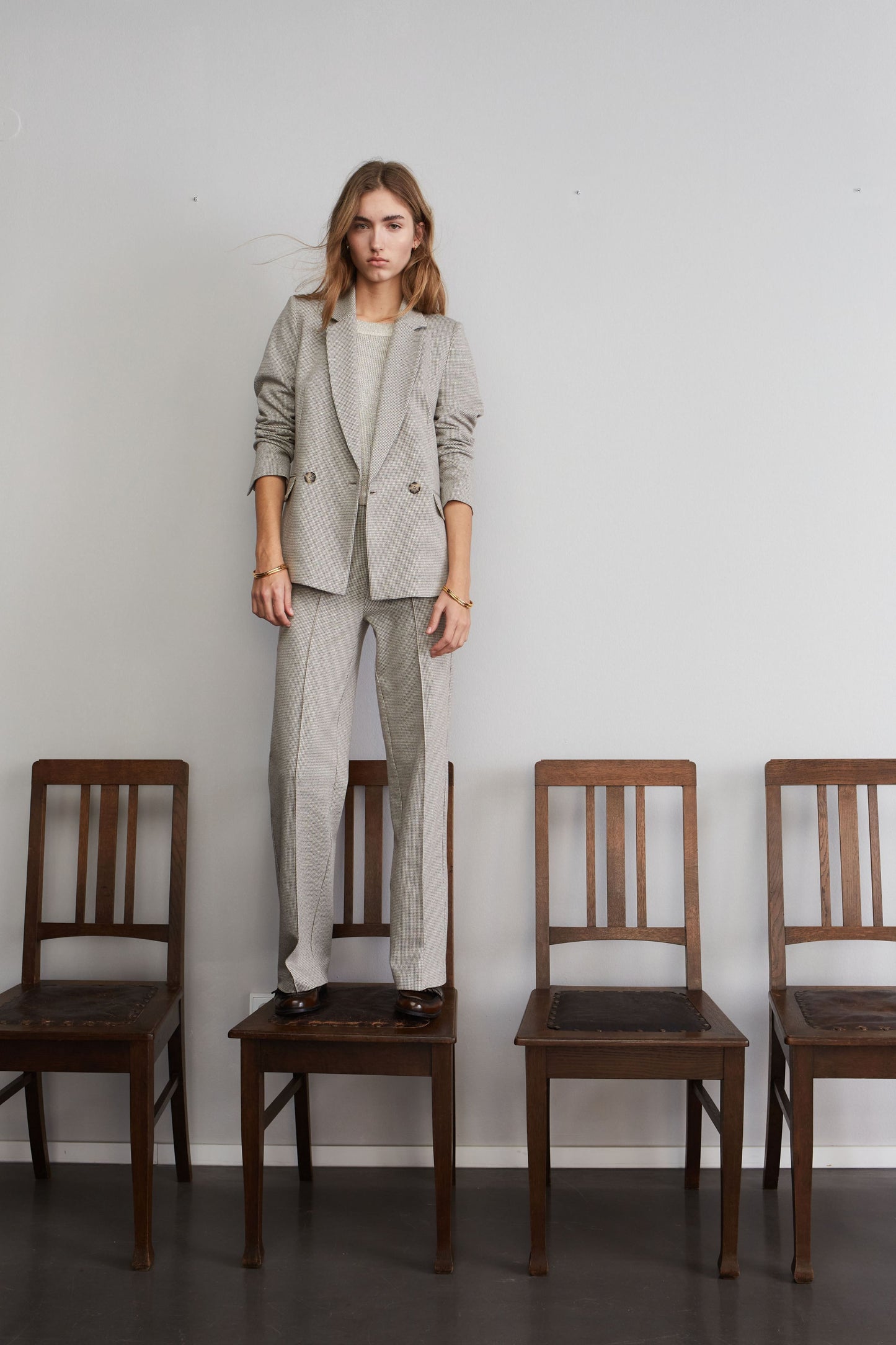 Blazer Baumwolljersey (Brown Offwhite)
