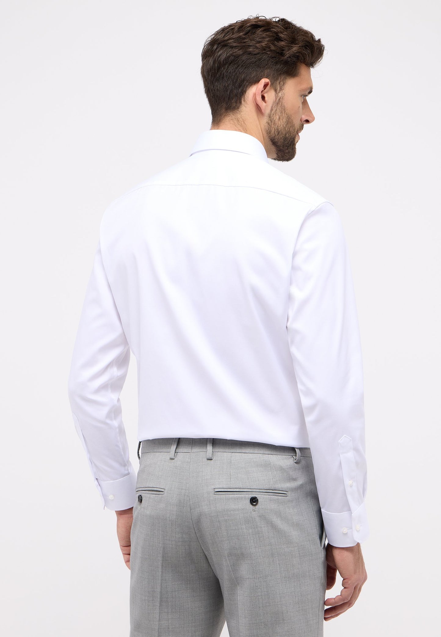 Eterna Langarm Hemd Modern Fit Cover Shirt Twill (Weiss)