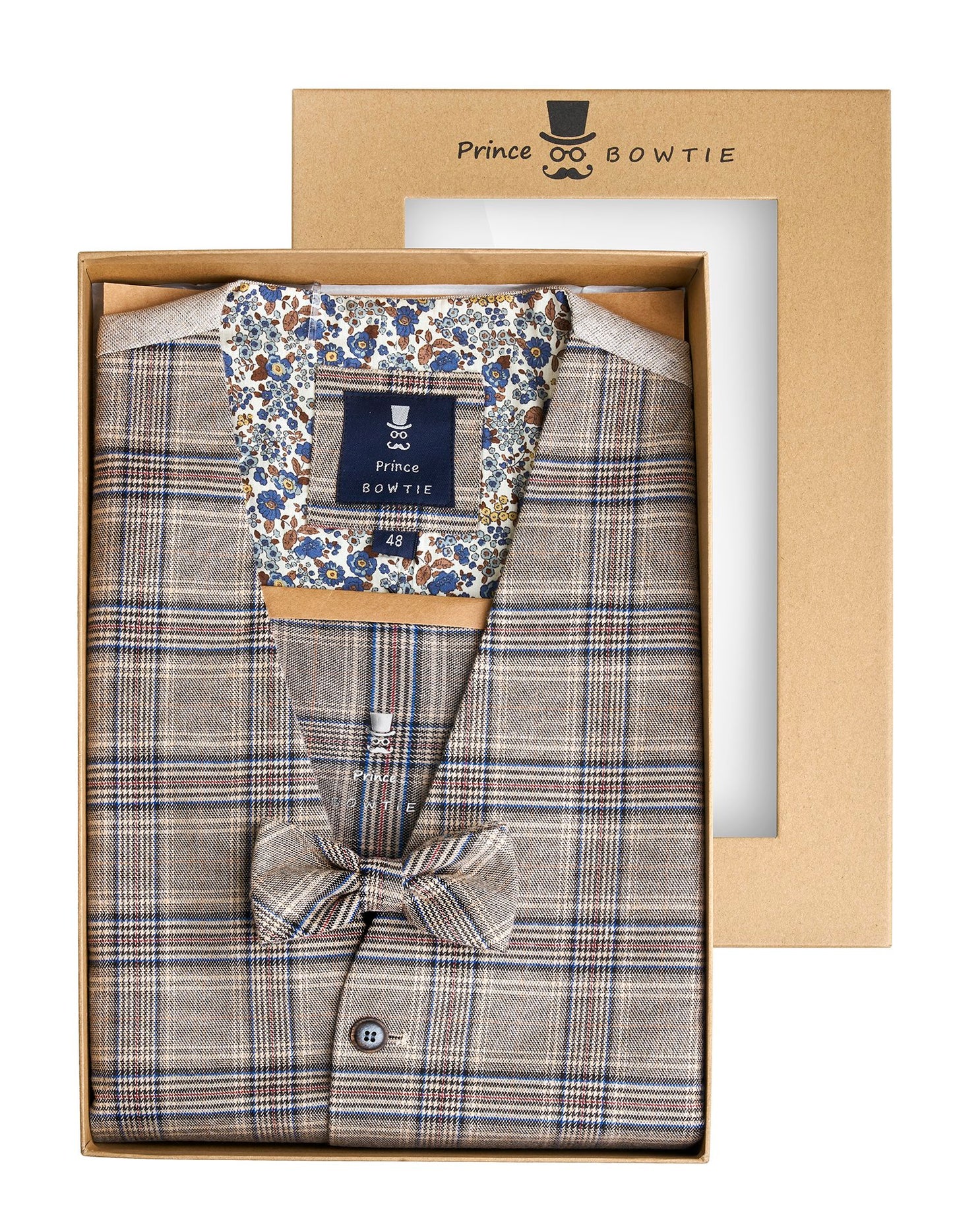 Set Weste,Fliege+Einstecktuch (Beige)