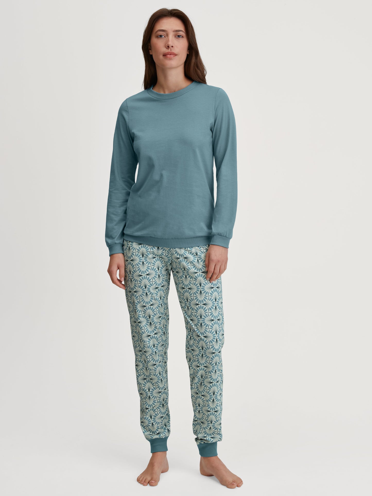 WOMEN Pyjamas with cuff (Smoke Blue)
