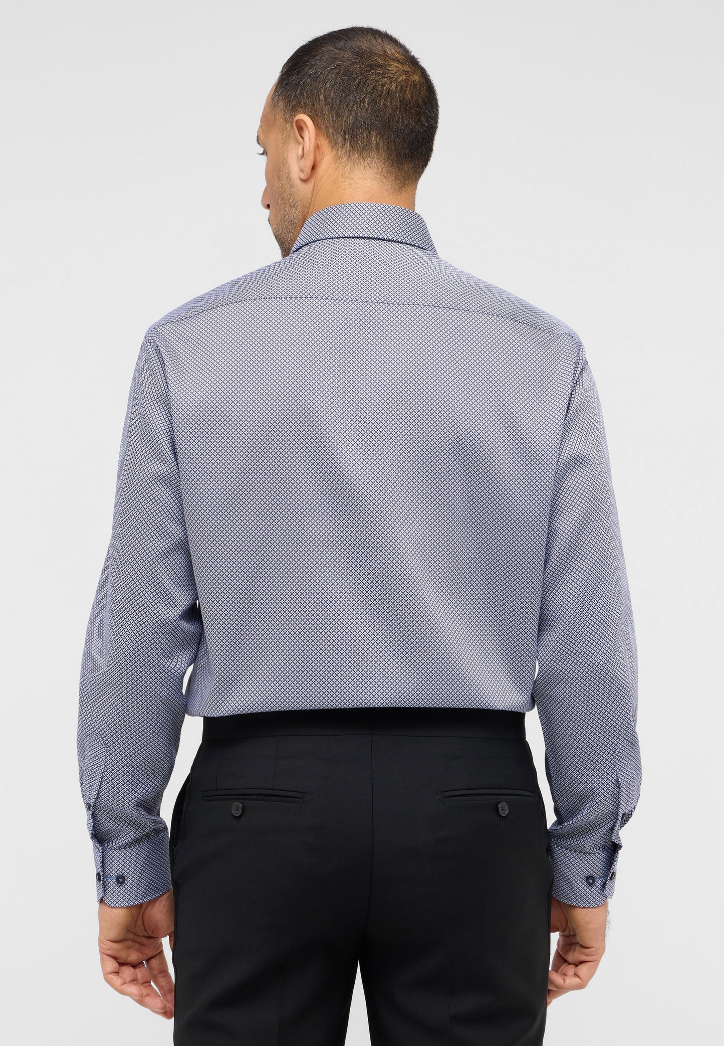 Hemd Twill Langarm (Mittelblau)