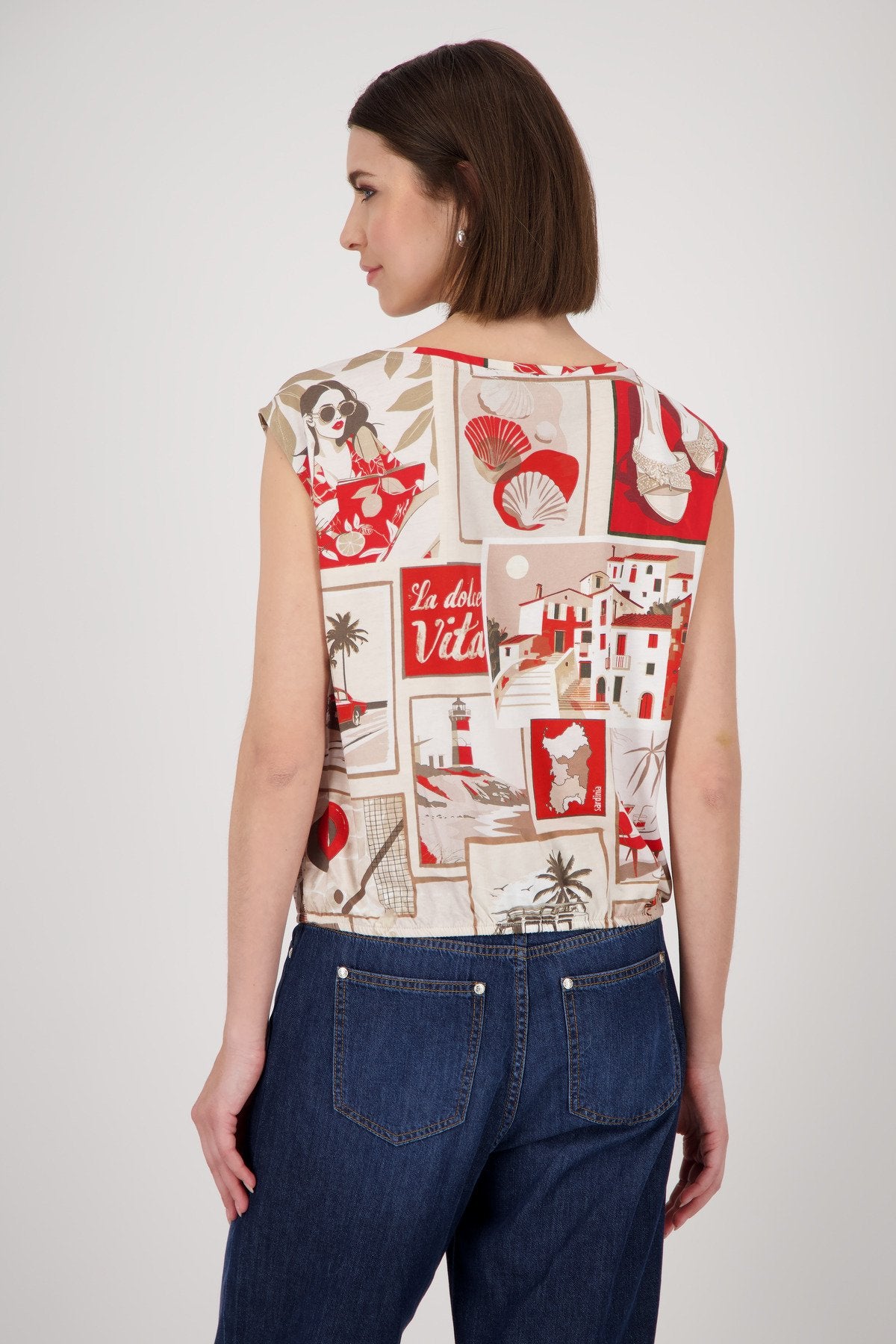 Bluse (Red Gemustert)