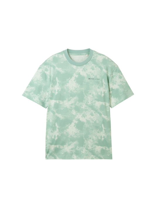 T-Shirt mit Allover Print (Bleeched Green)