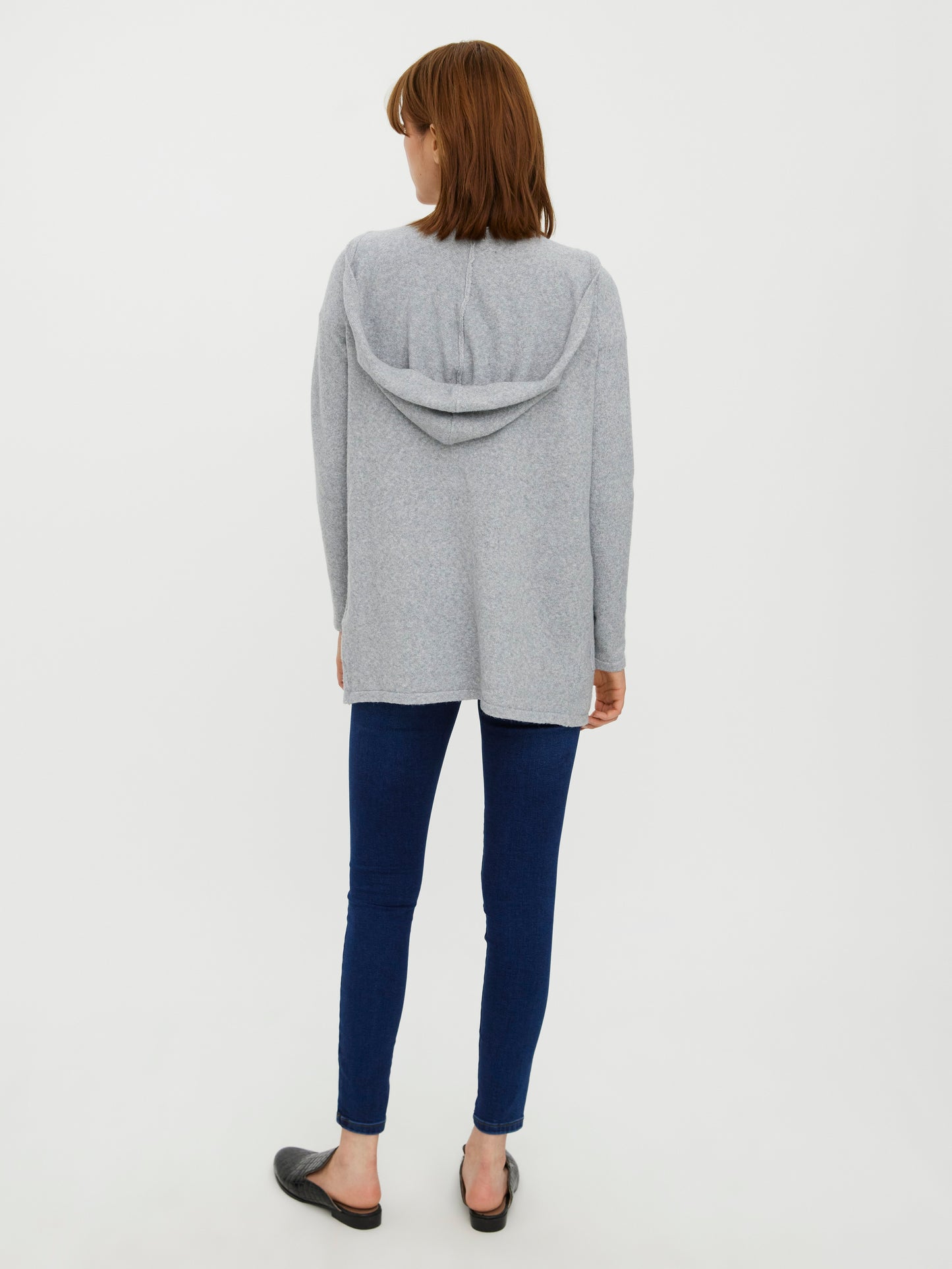 Vmdoffy Ls Open Hood Cardigan Ga Noos (Light Grey Me)