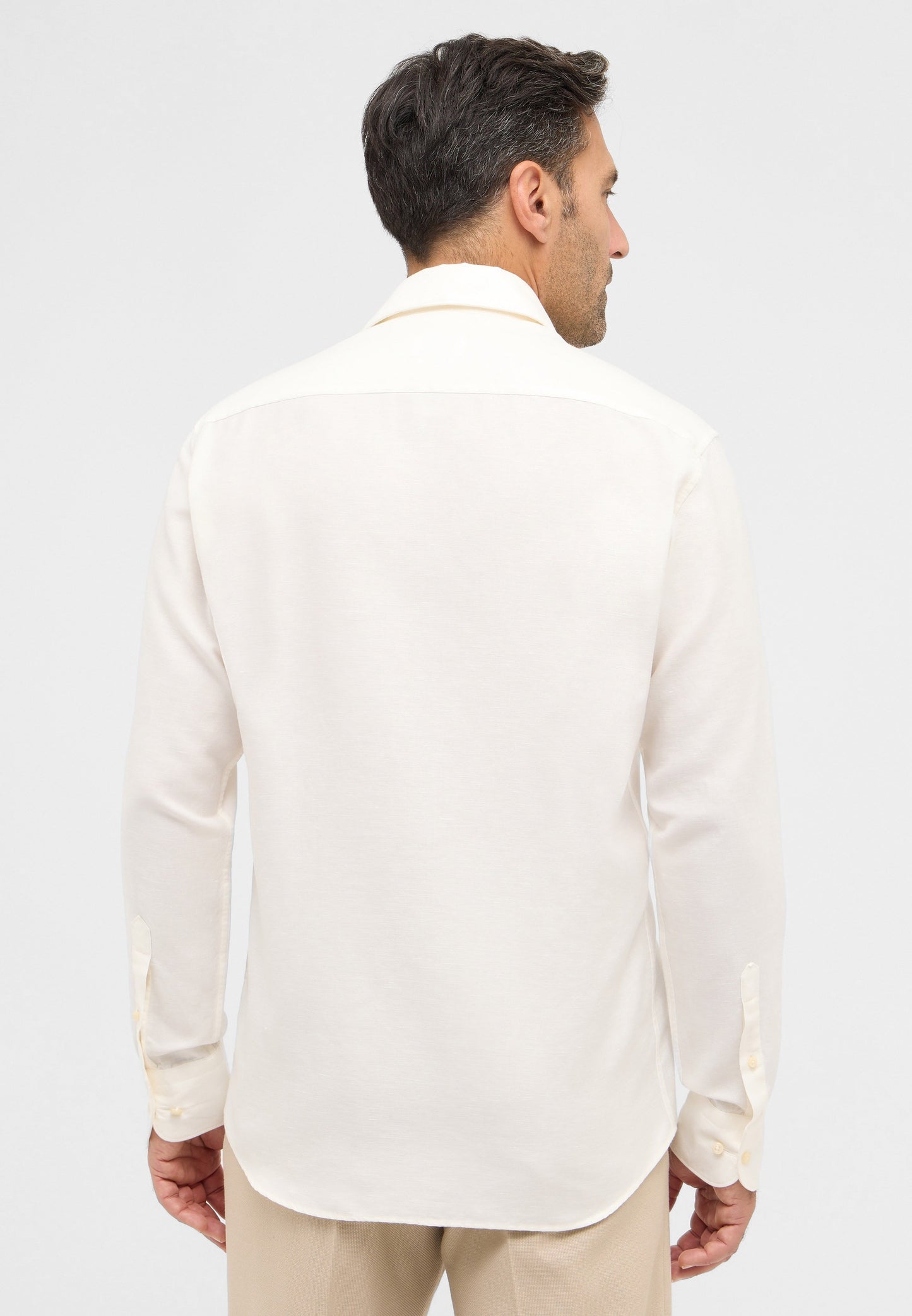 Linen Shirt Twill Langarm (Beige)
