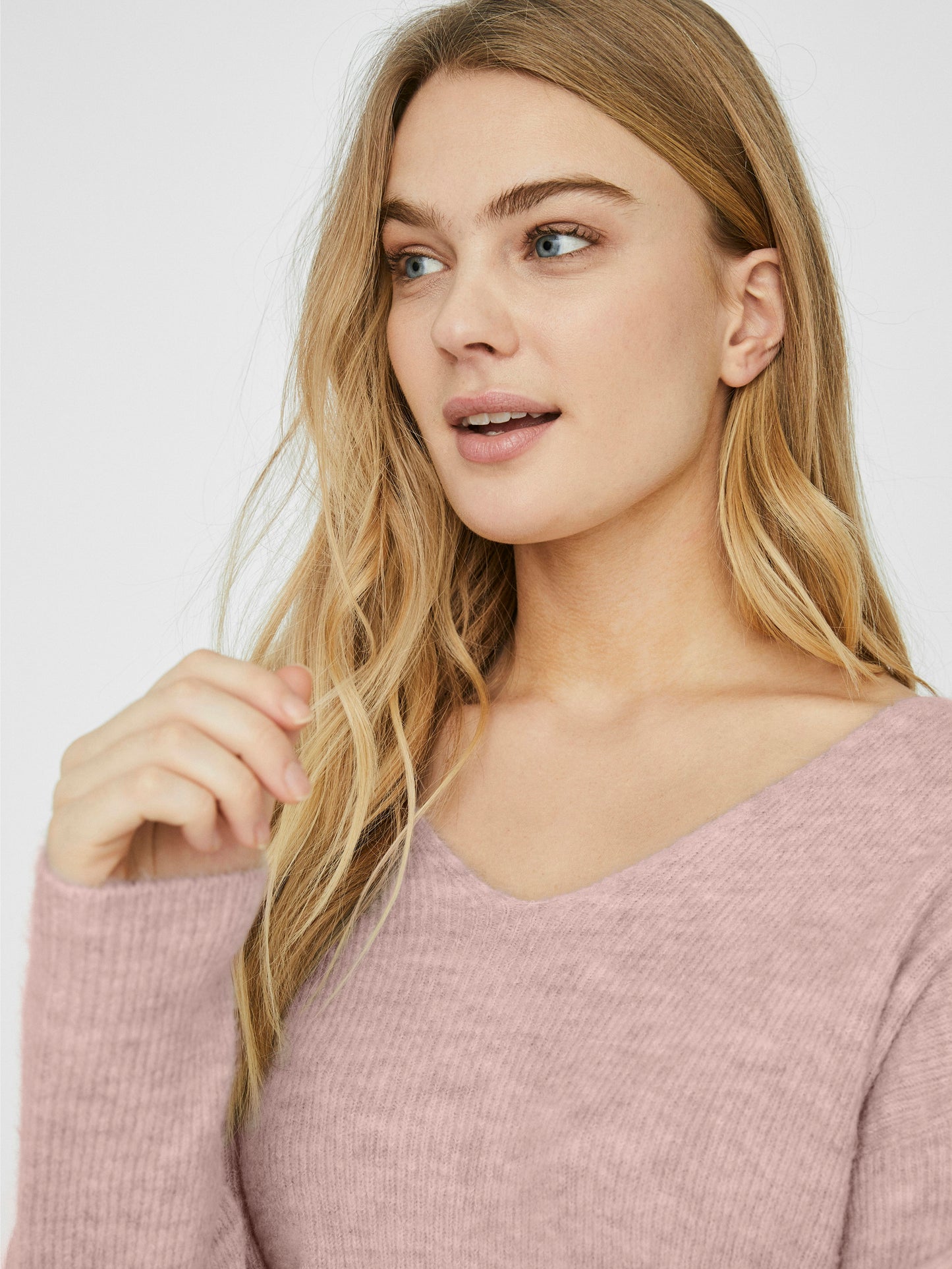 Vmcrewlefile Ls V-neck Blouse Noos (Sepia Rose)
