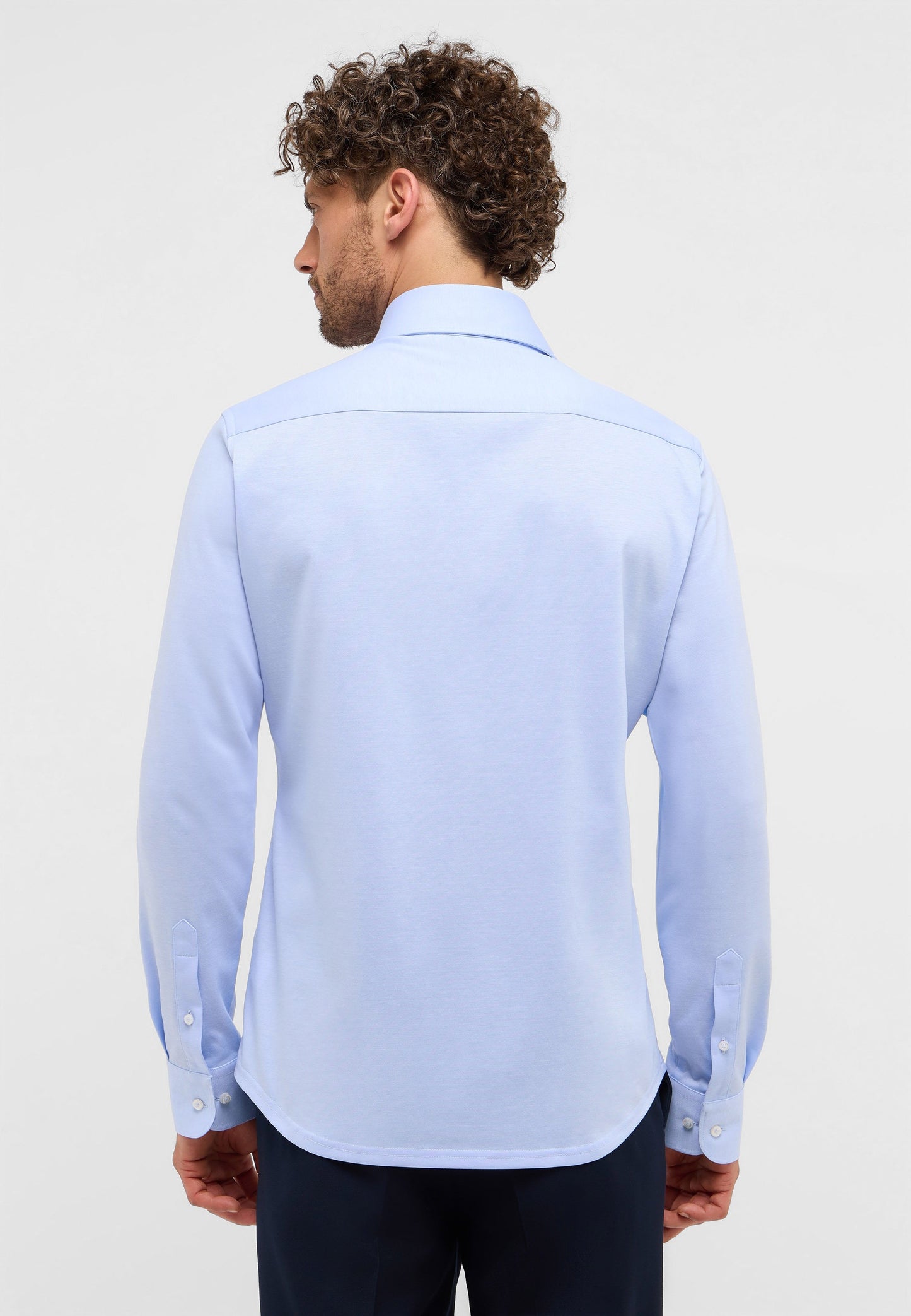 Hemd Single-Jersey Langarm (Himmelblau)
