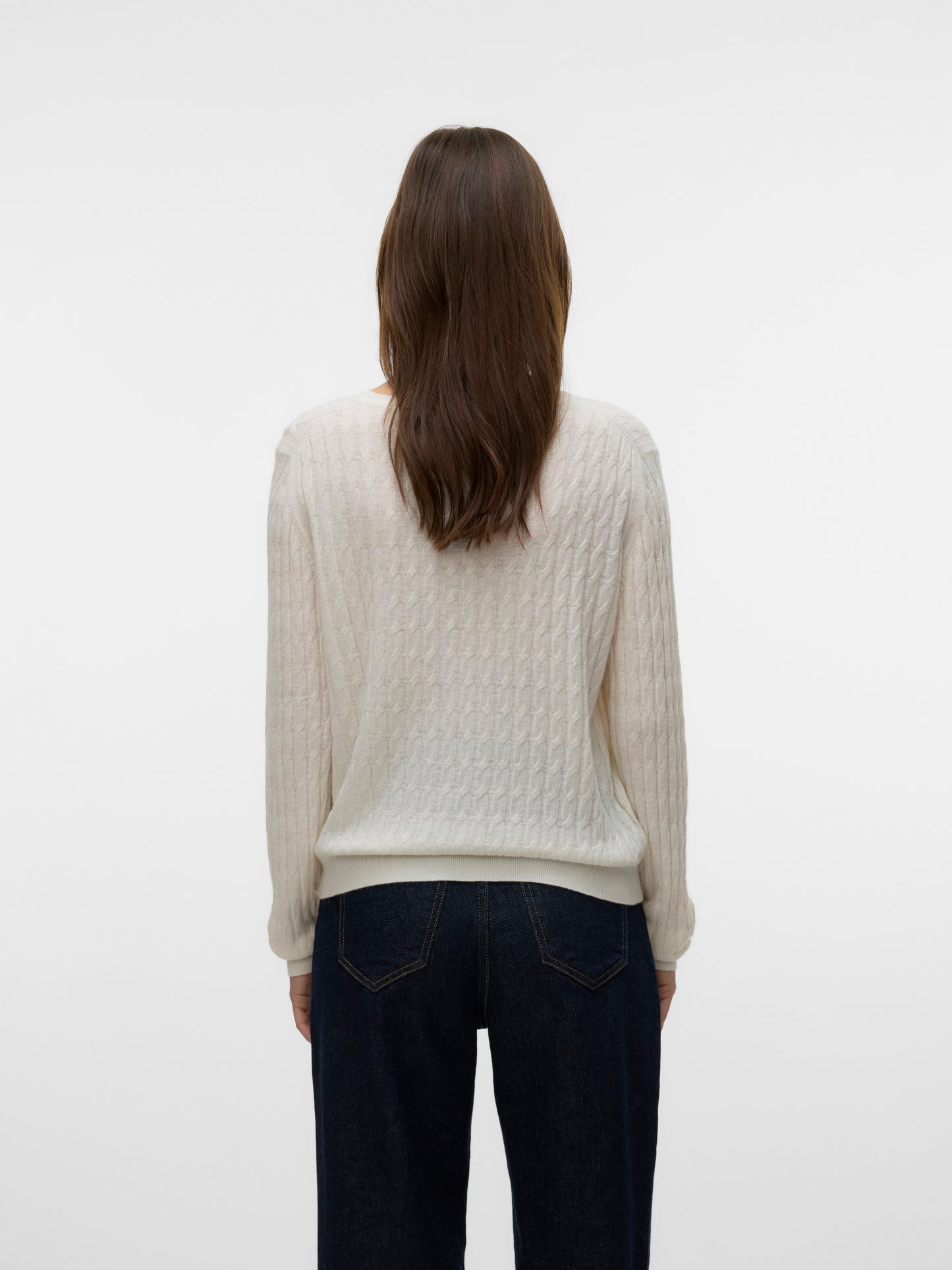 Vmflo Ls O-neck Pullover Boo (Birch)