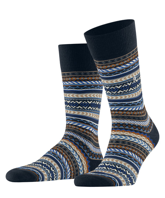 Burlington Fair Isle Herren (Marine)