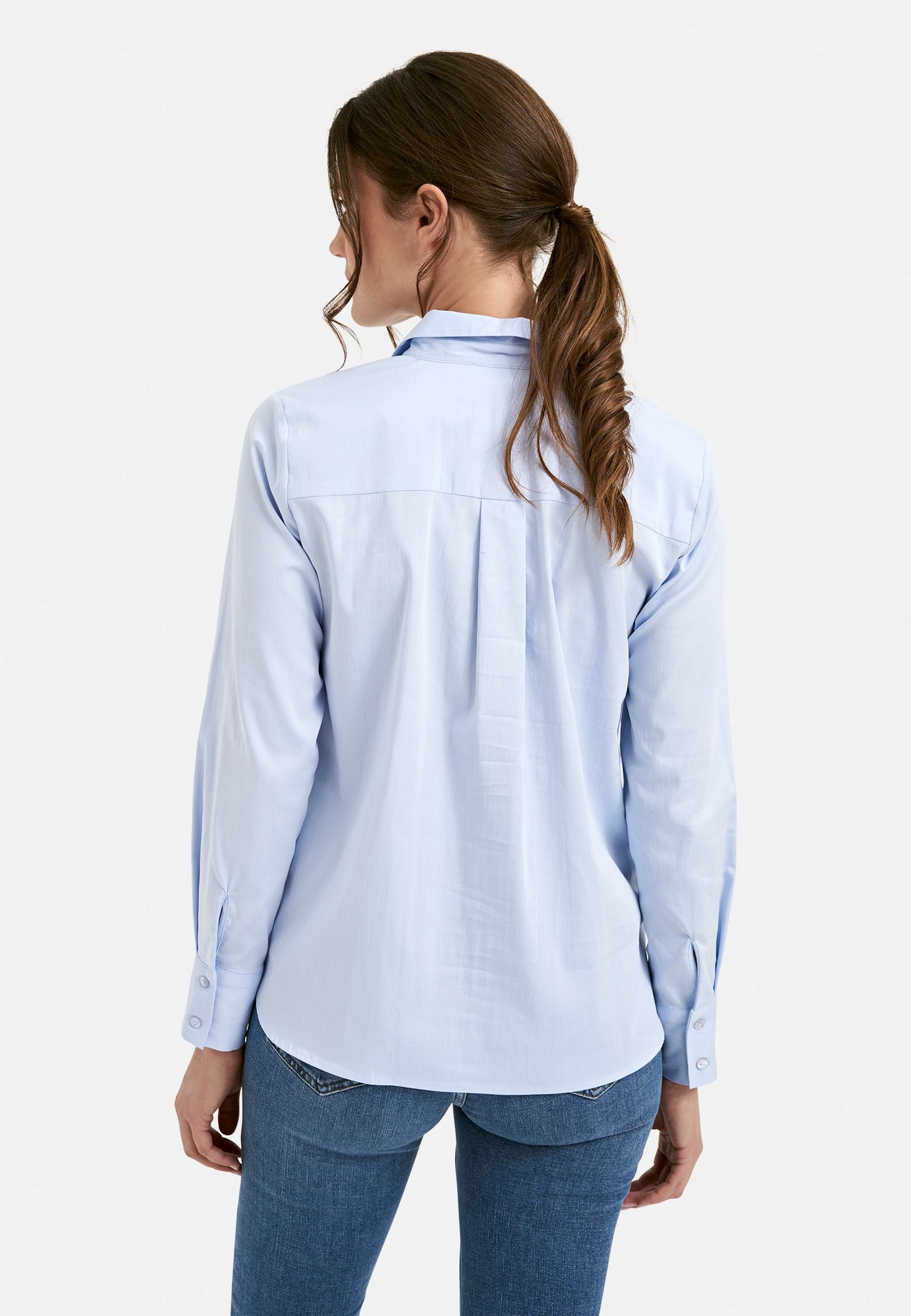 Straight Blouse Collar Blouse NOS (Sky)