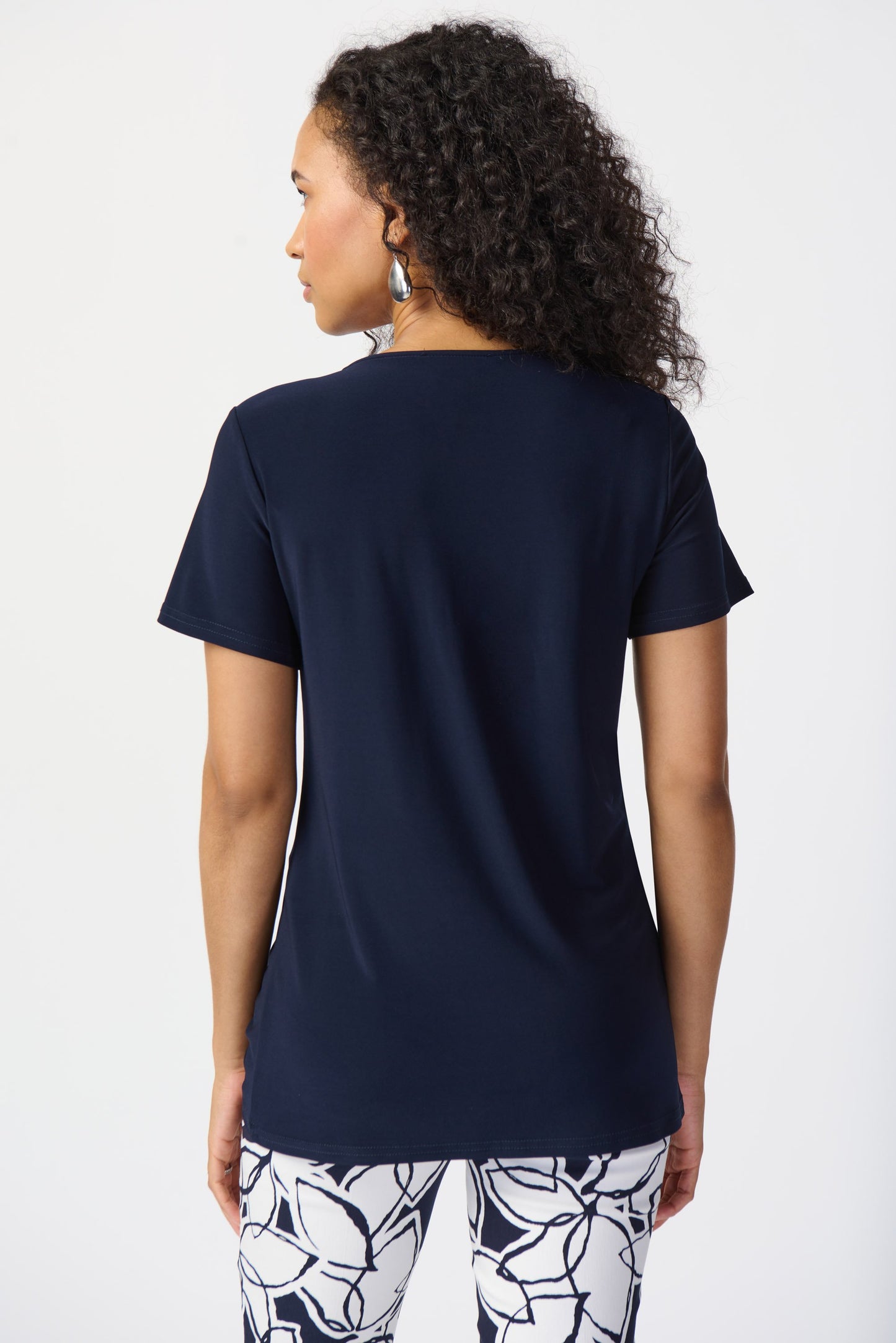 Jerseyoberteil mit Knotendetail (Marine)