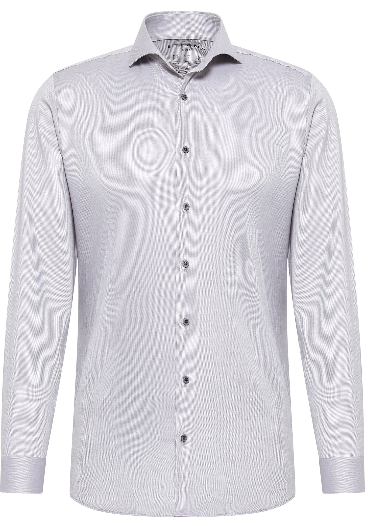 Performance Shirt Natté-Stretch Langarm (Grau)