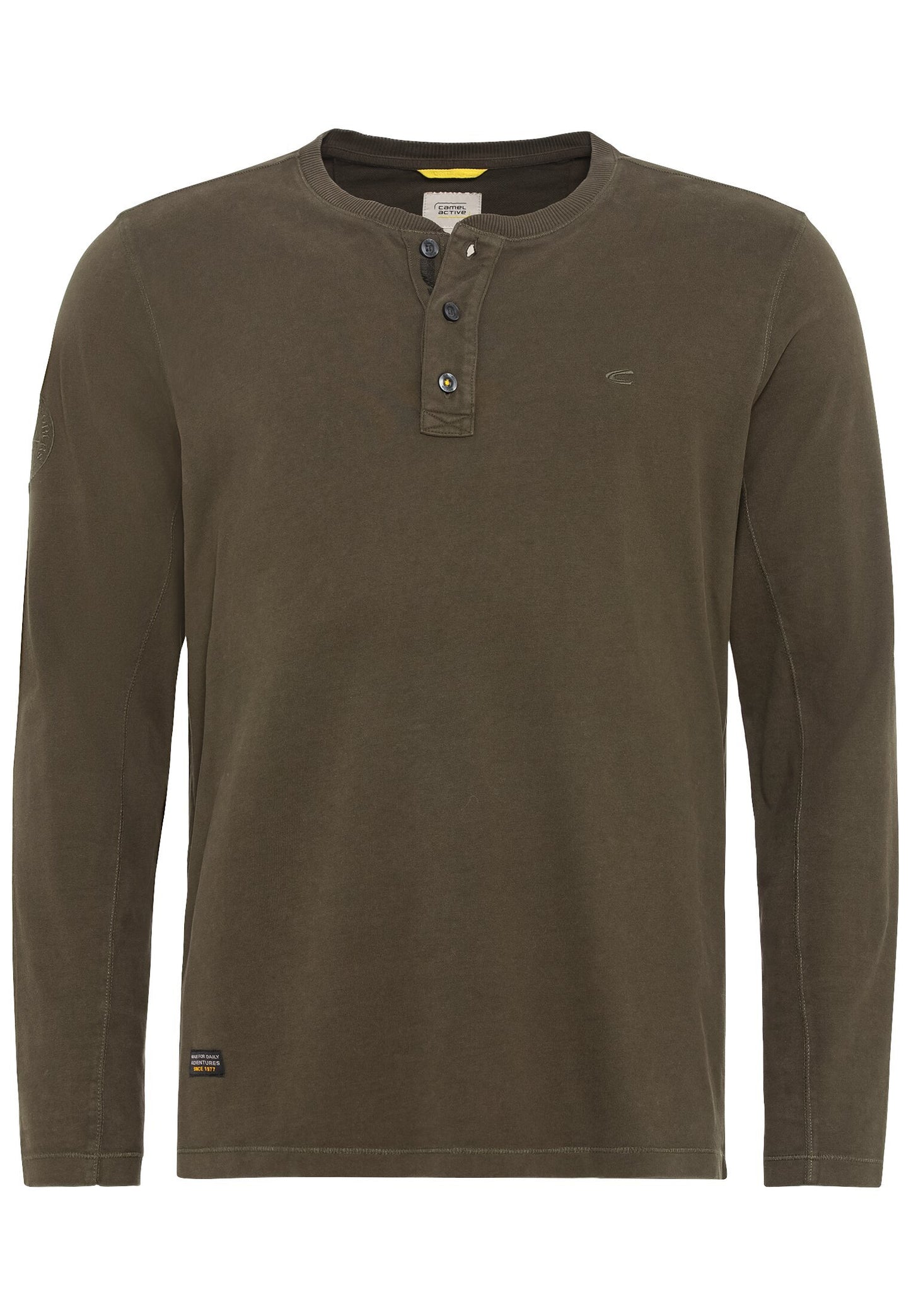 Henleyshirt mit langen Ärmeln (Kitt)