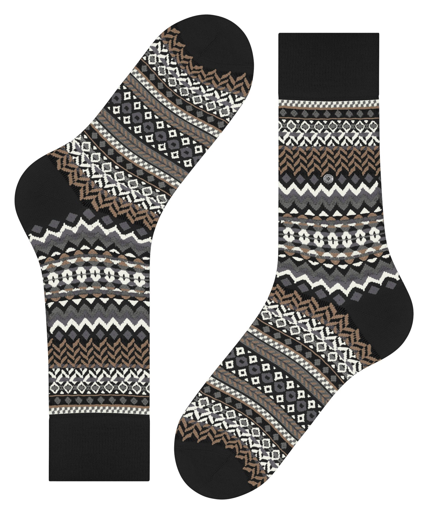 Burlington Fair Isle Herren (Black)