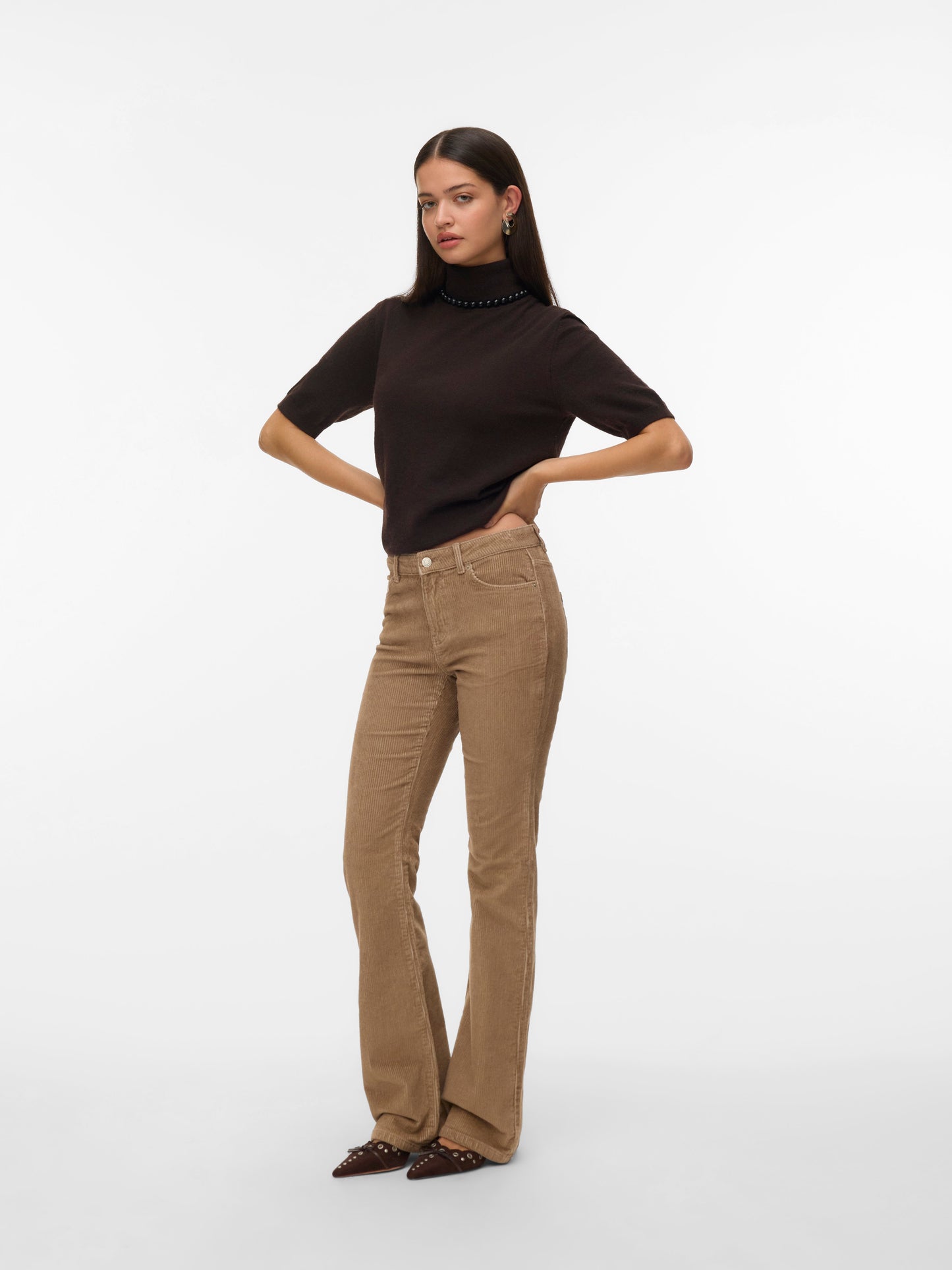 Vmflash Mr Flared Corduroy Pants Noos (Silver Mink)