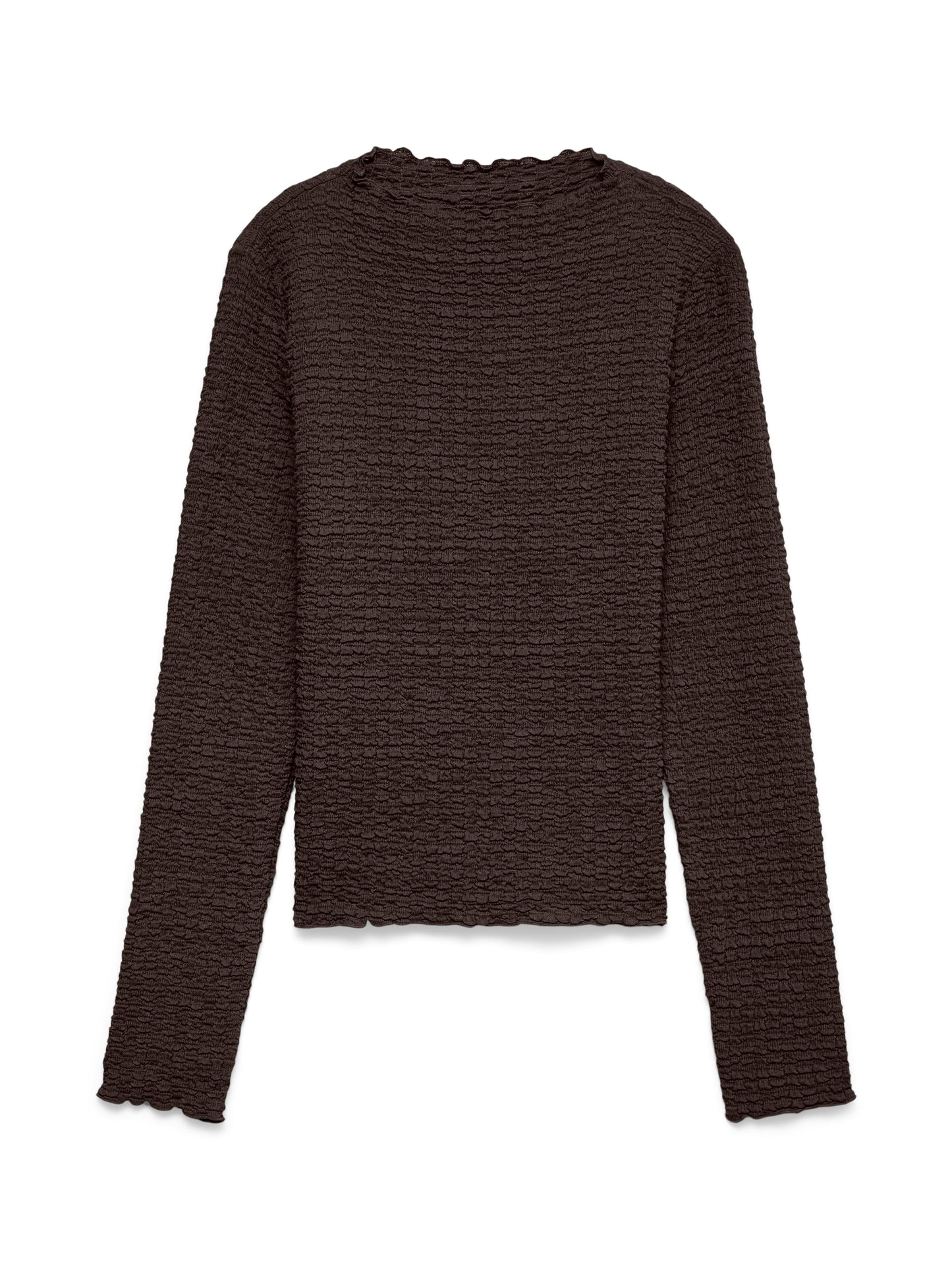 Vmzia Ls Funnel Neck Top Jrs Noos (Chocolate Tor)