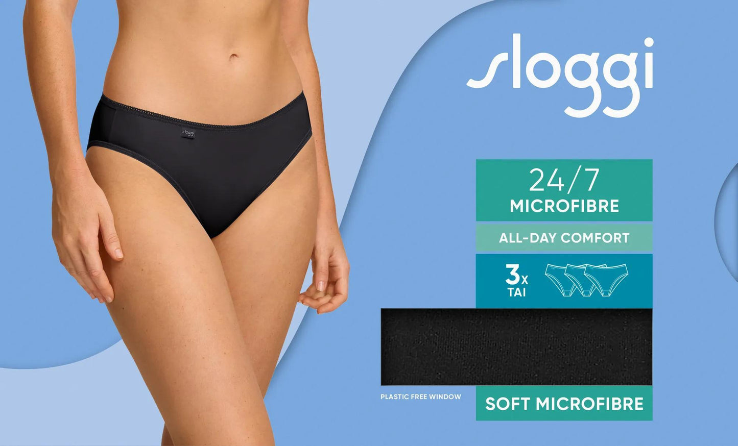sloggi 24/7 Microfibre Tai C3P (Black)