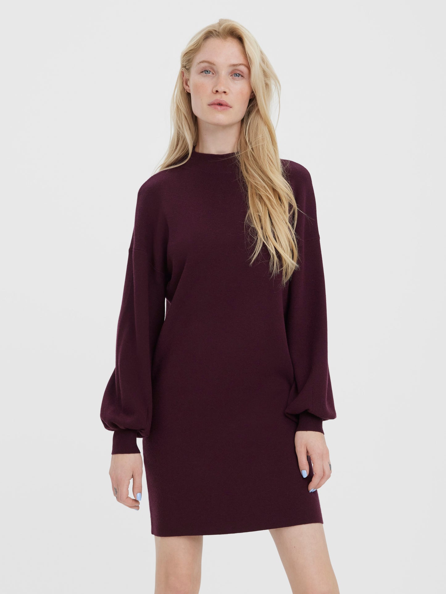 Vmnancy Ls Funnelneck Dress Noos (Winetasting)