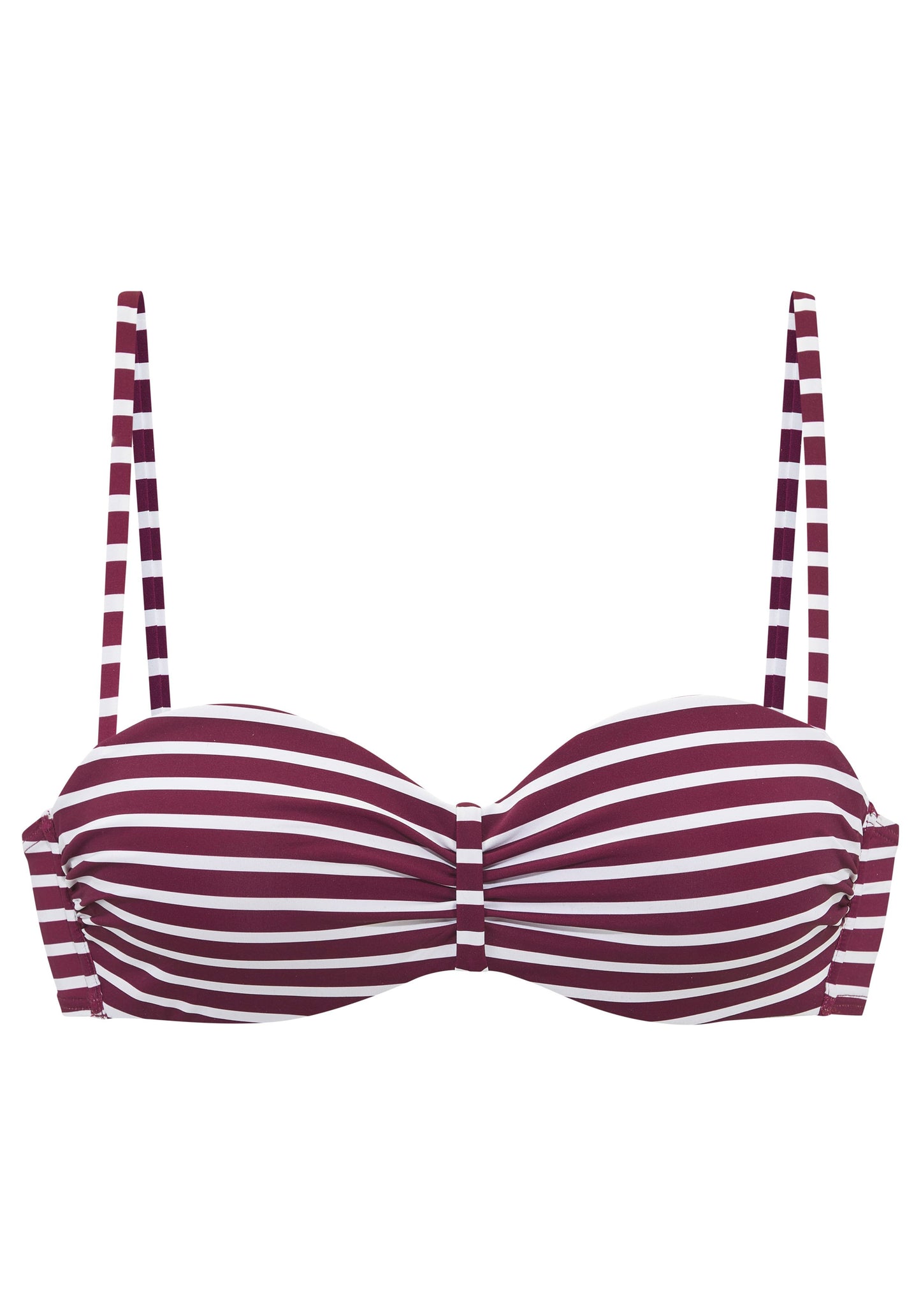 Venice Beach LM exkl. Sport Bügel-Bandeau-Top (Bordeaux-whi)