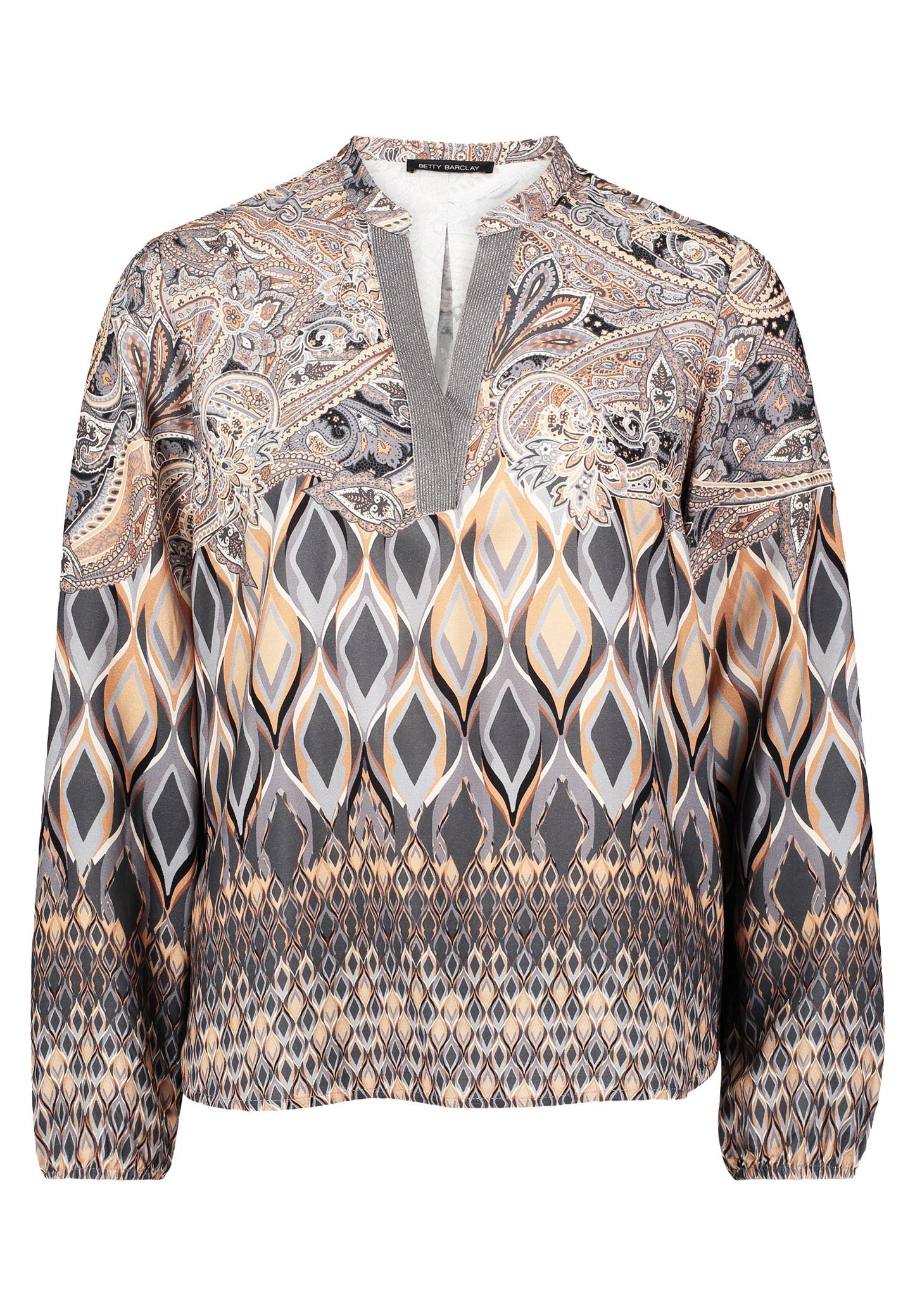 Longbluse (Grey/beige)
