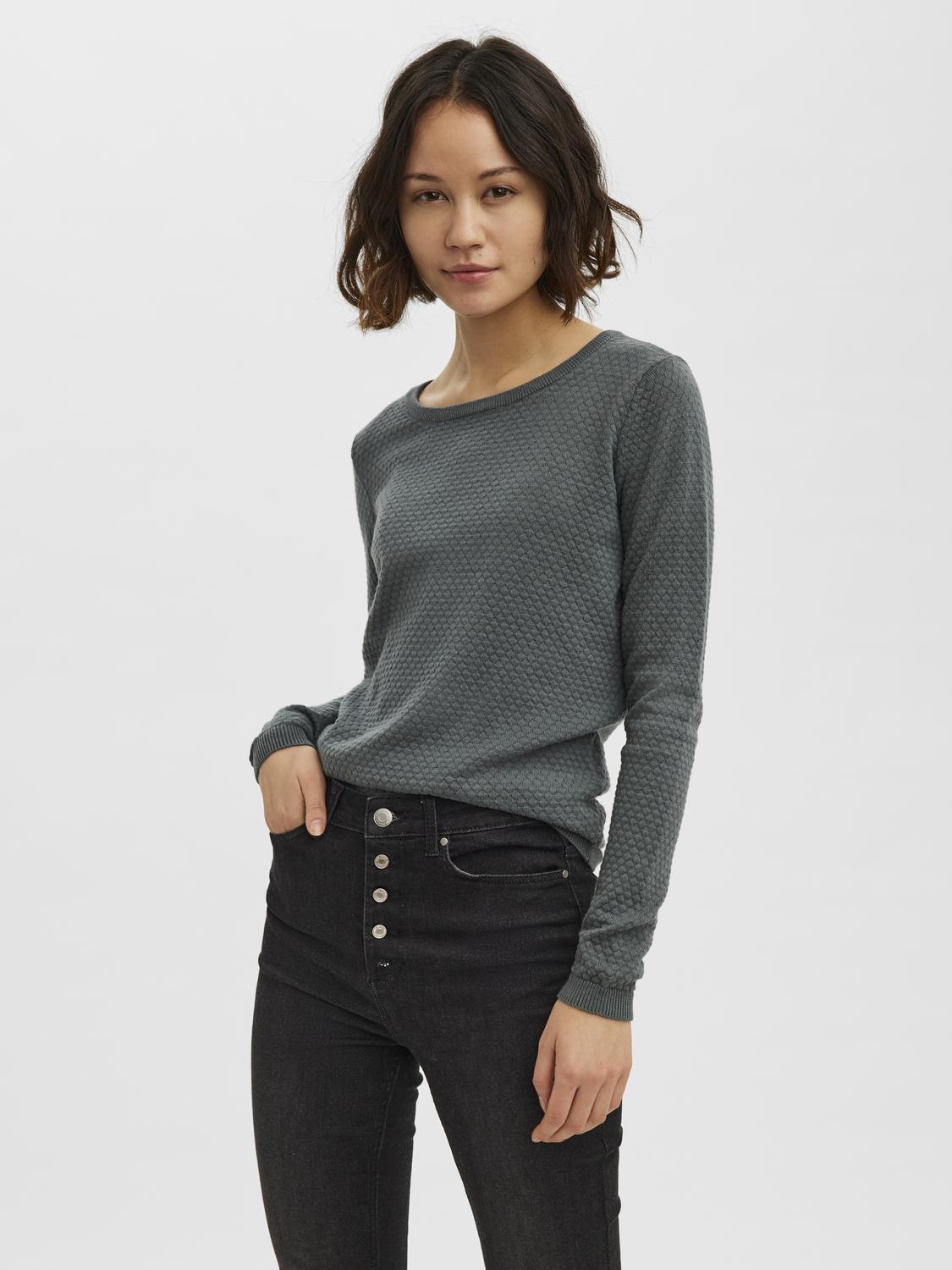 Vmcare Structure Ls O-neck Blou Noos (Balsam Green)