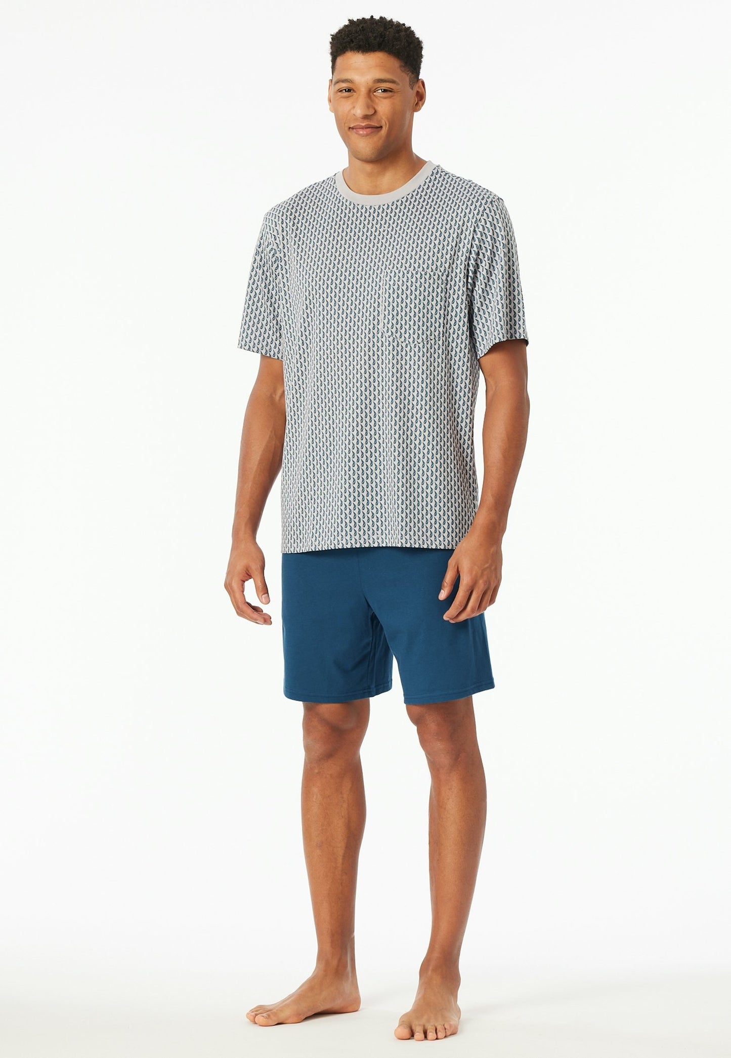 Schlafanzug kurz (Silber)