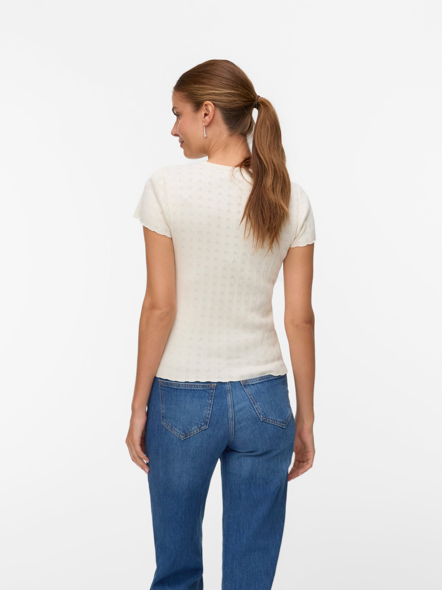 Vmwillow Pointelle C/s O-neck Pull Boo (Birch)
