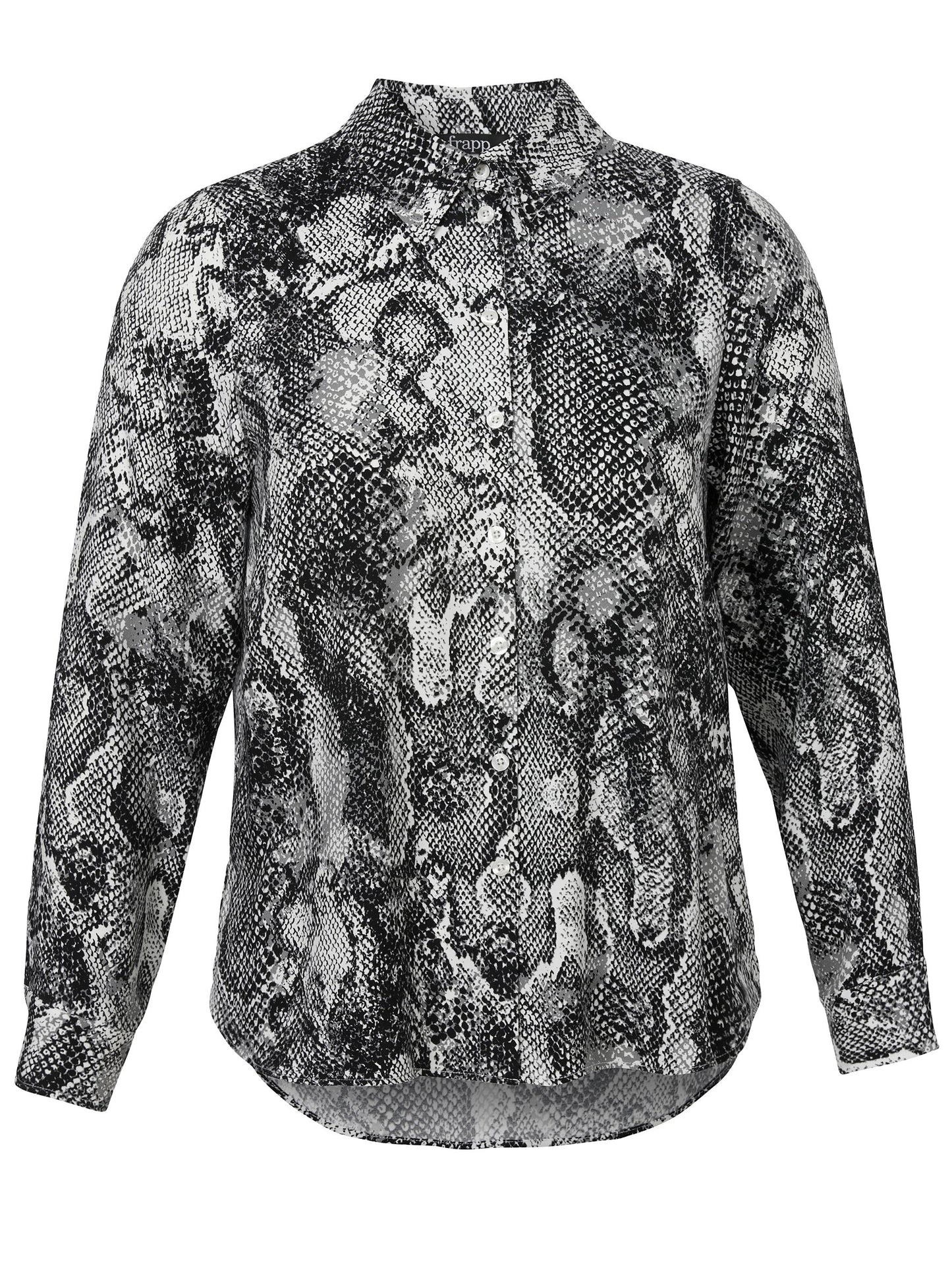 Bluse Hemdkragen 1/1 Arm Druck (Black Multicolor)