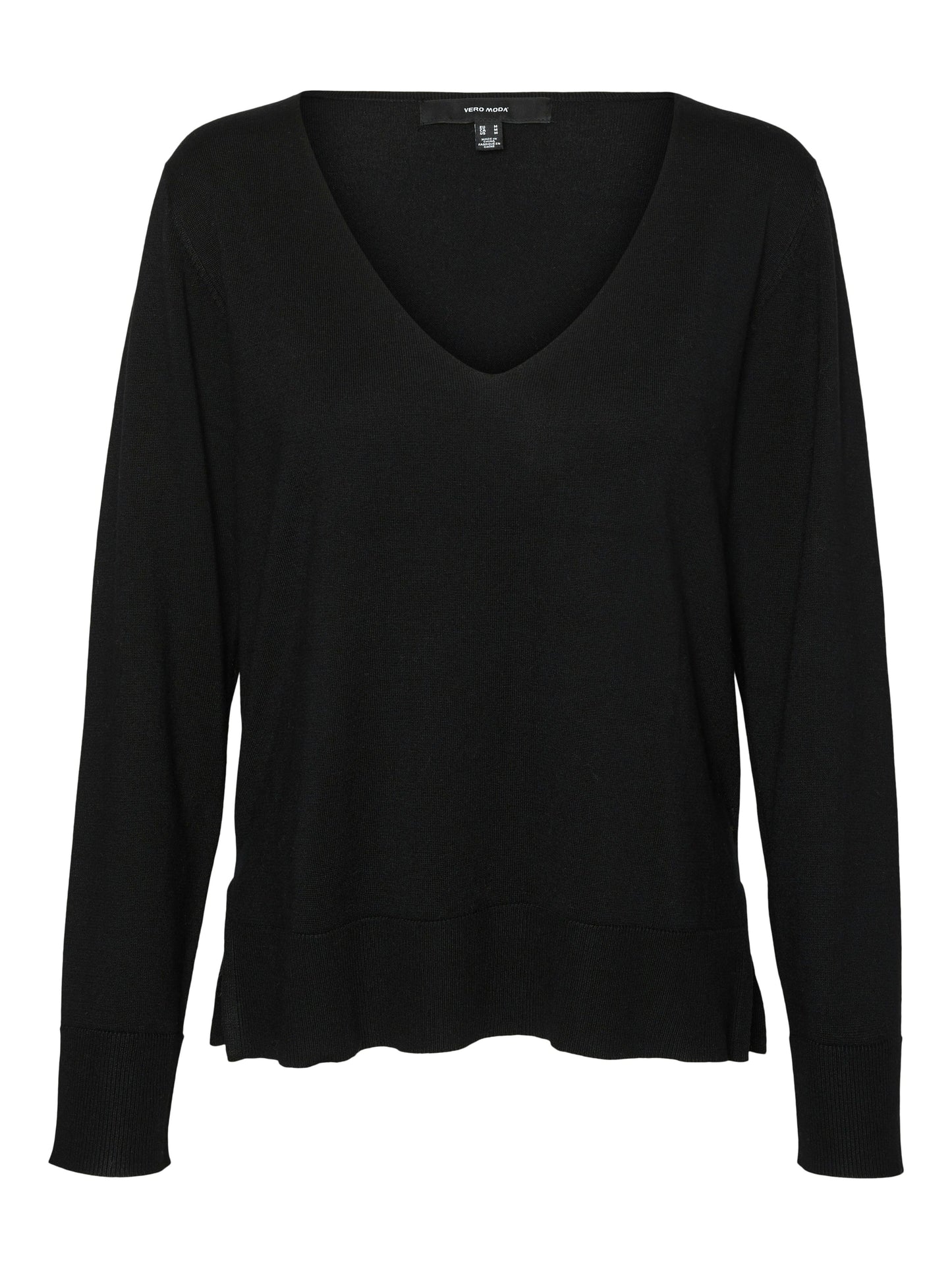 Vmsilje Ls V-neck Pullover Ga Noos (Black)