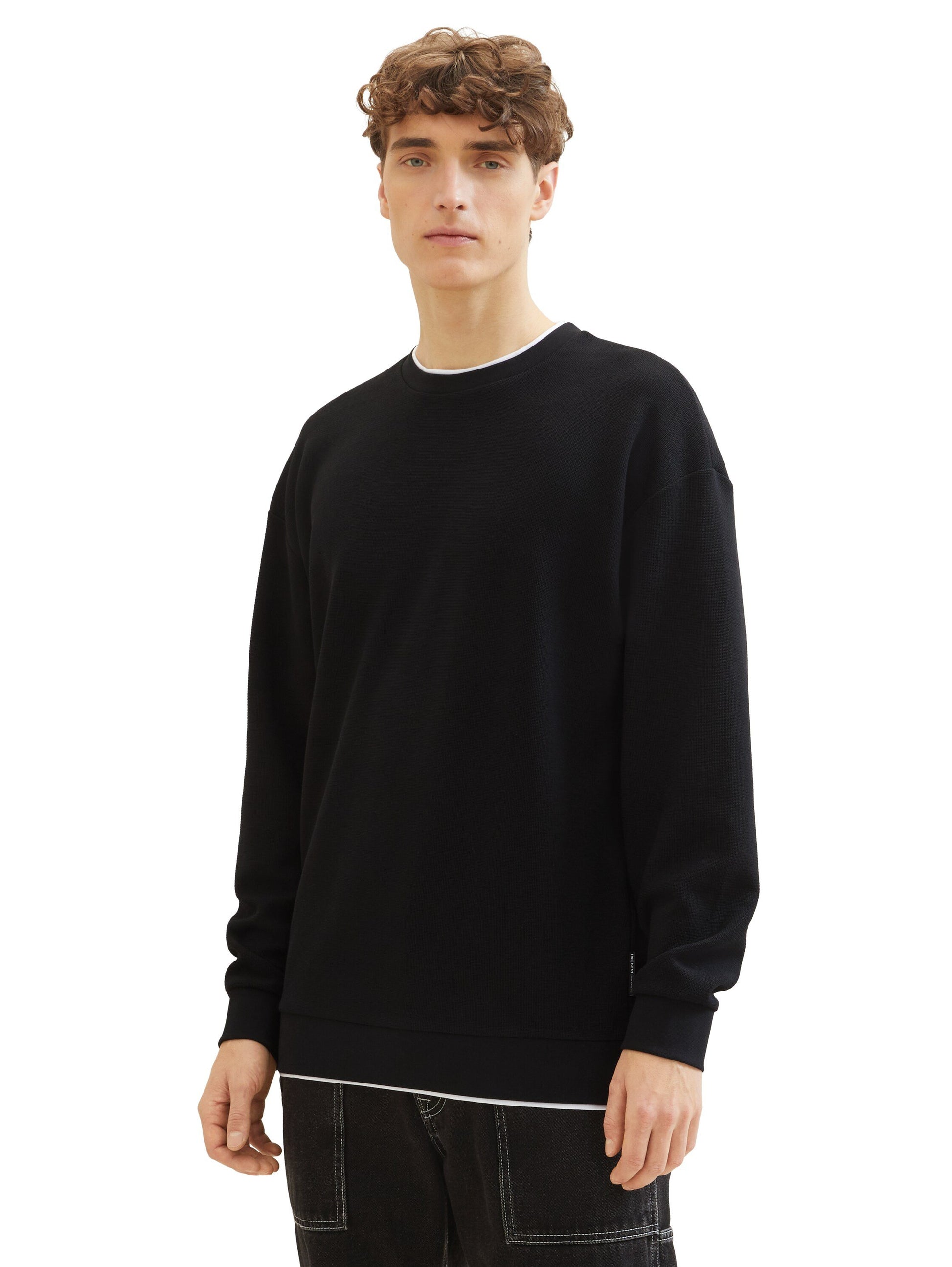 Sweatshirt mit Struktur (Black)