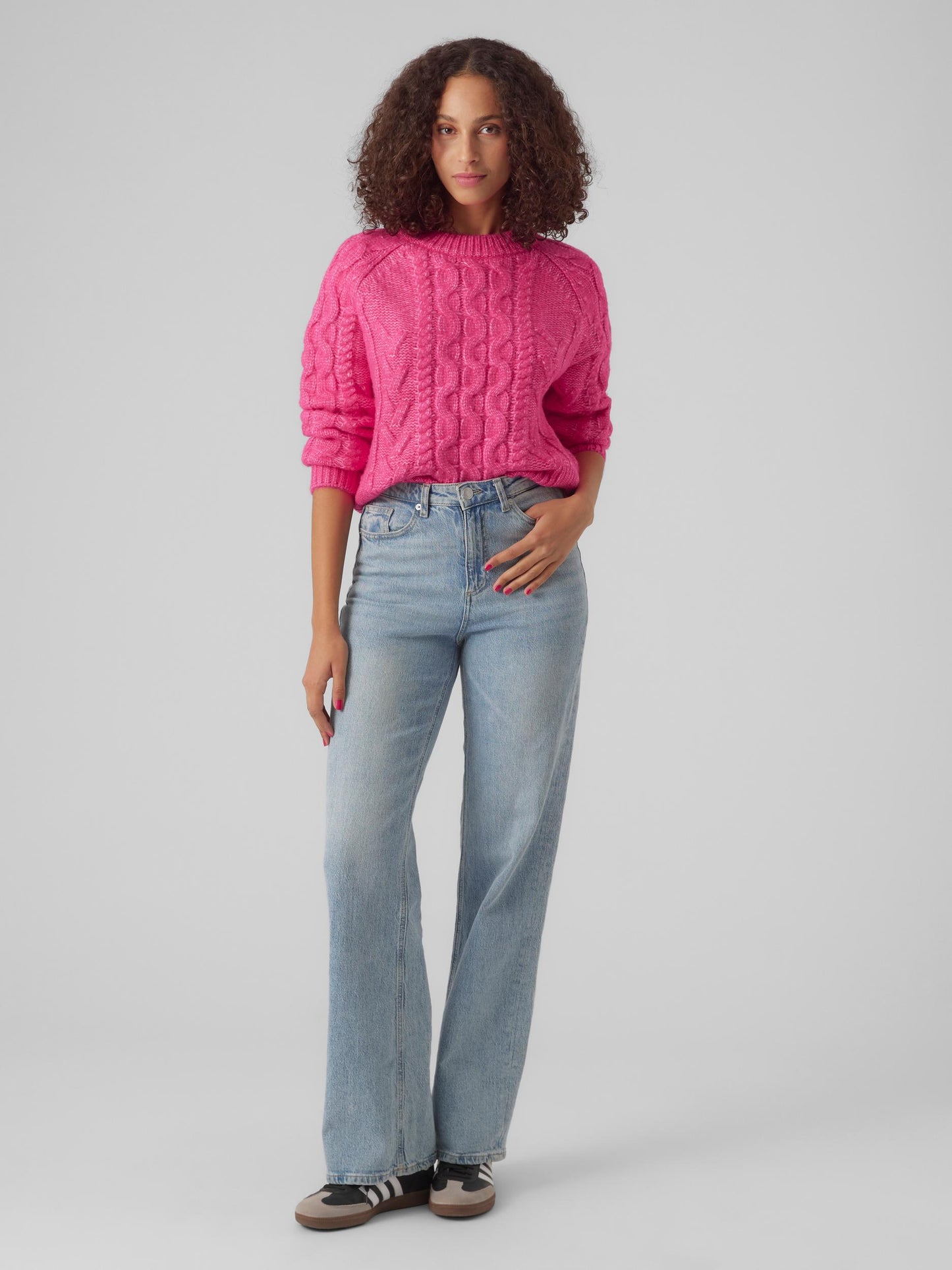 Vmbirgitte Ls O-neck Pullover (Mint/w. Me)