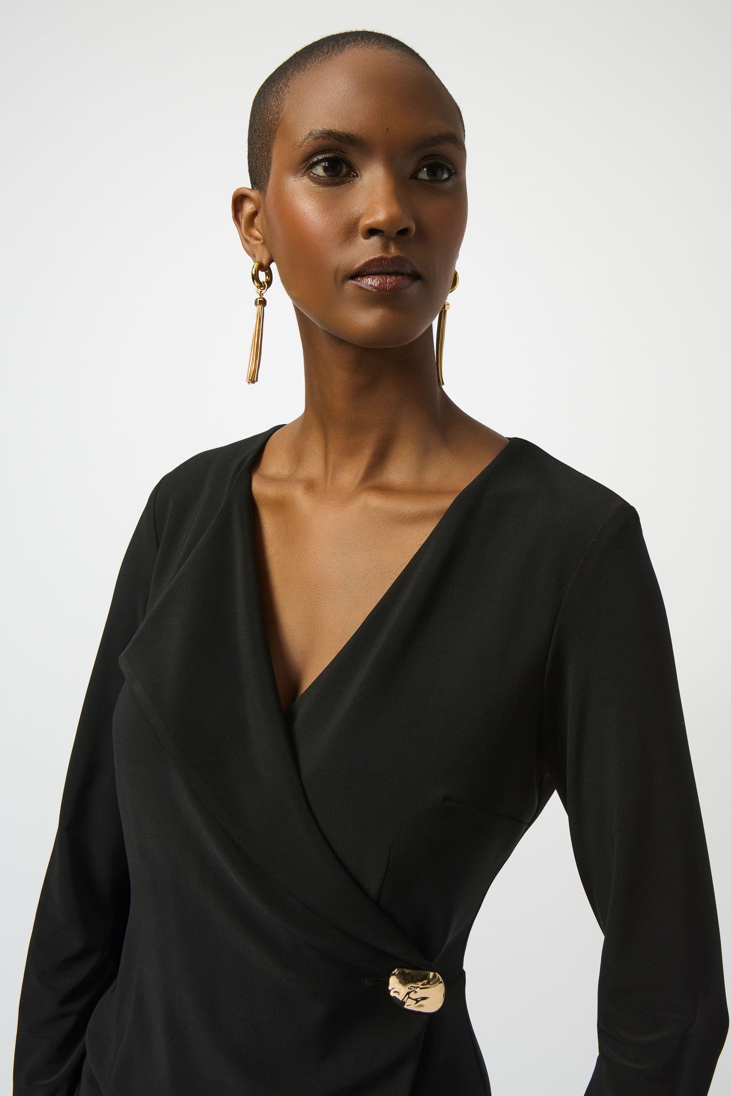 Jumpsuit aus feinem Jersey mit weitem Hosenbein (Schwarz)