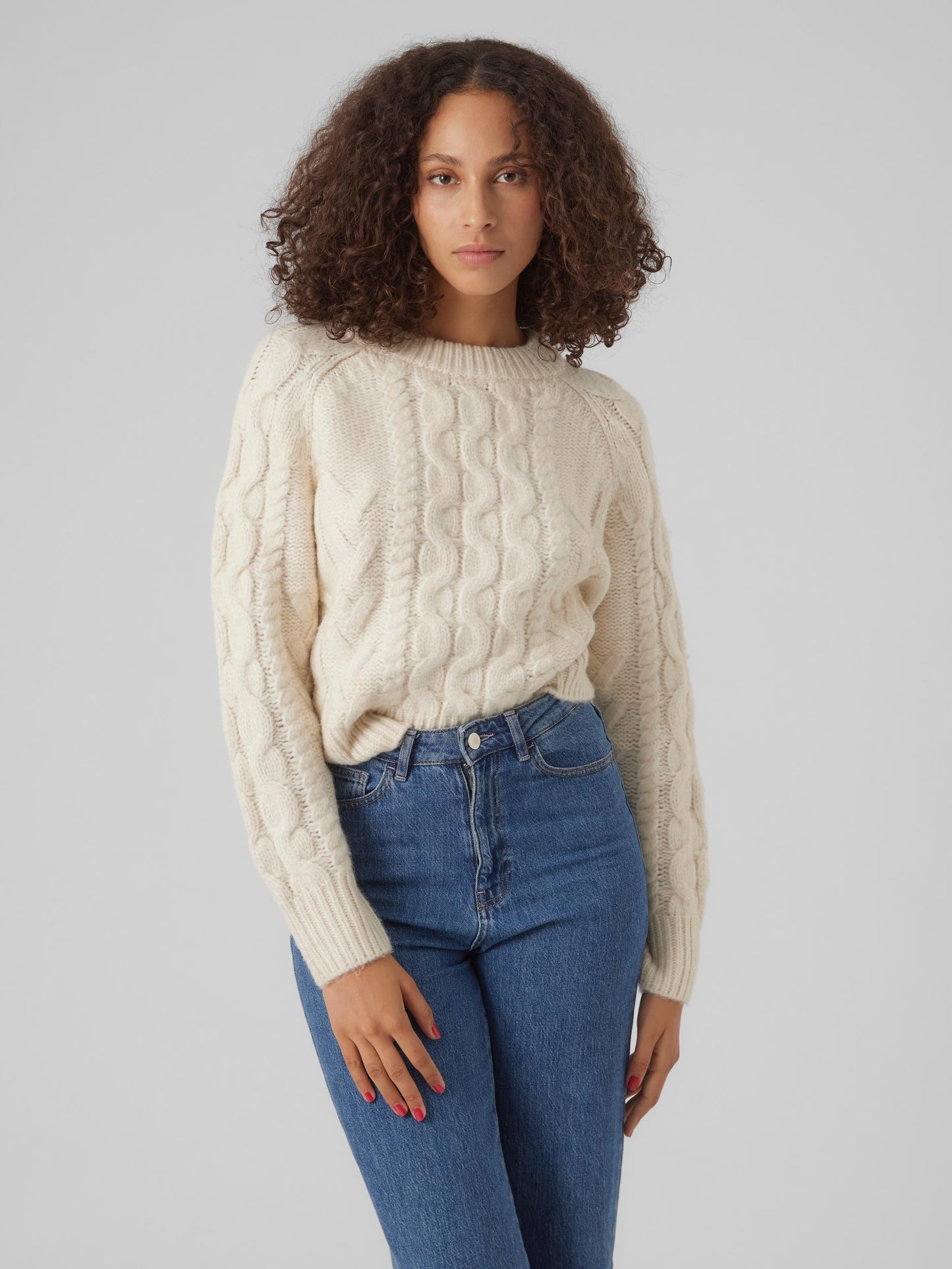 Vmbirgitte Ls O-neck Pullover (Mint/w. Me)
