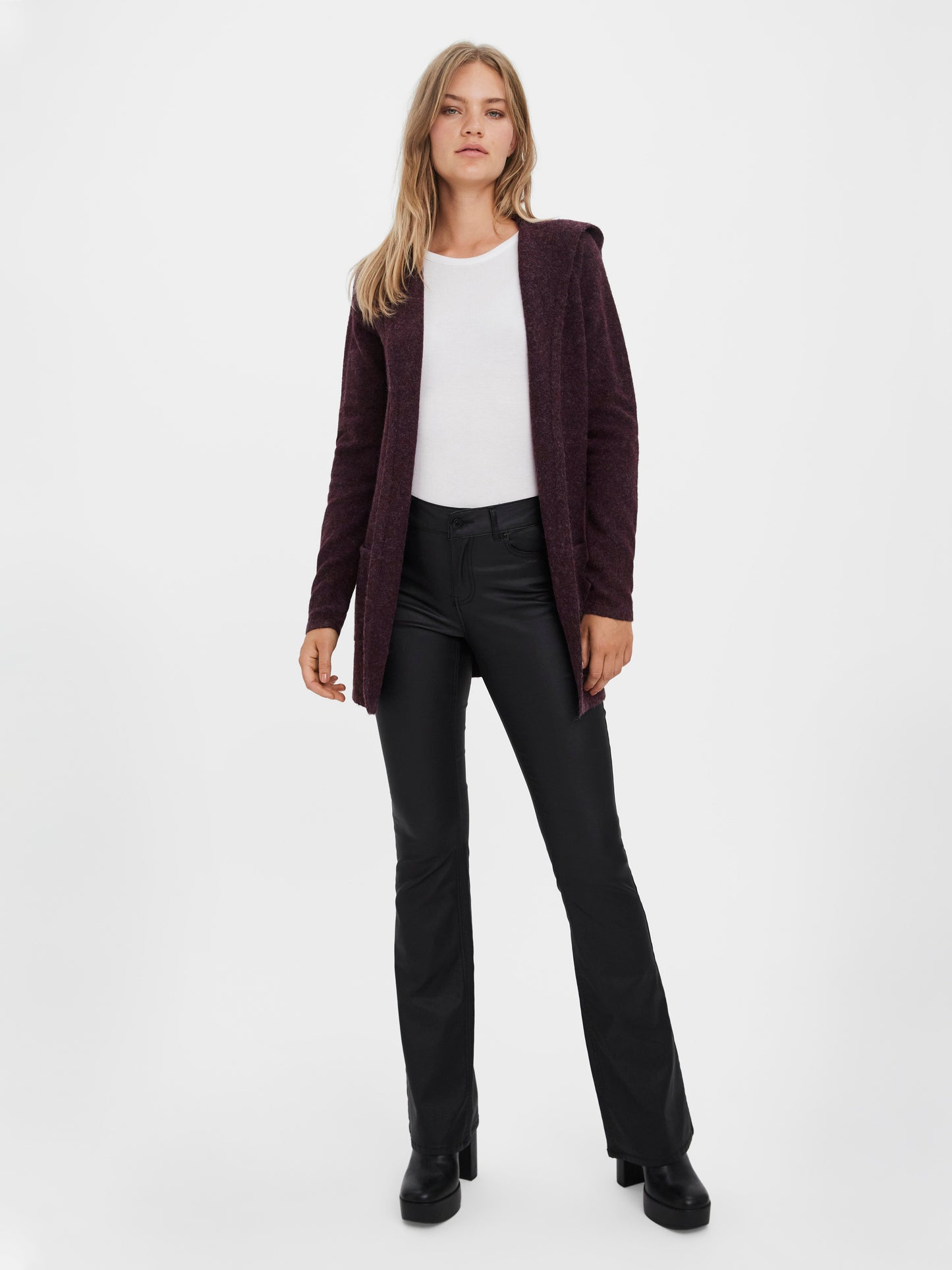 Vmdoffy Ls Open Hood Cardigan Ga Noos (Winetastin)