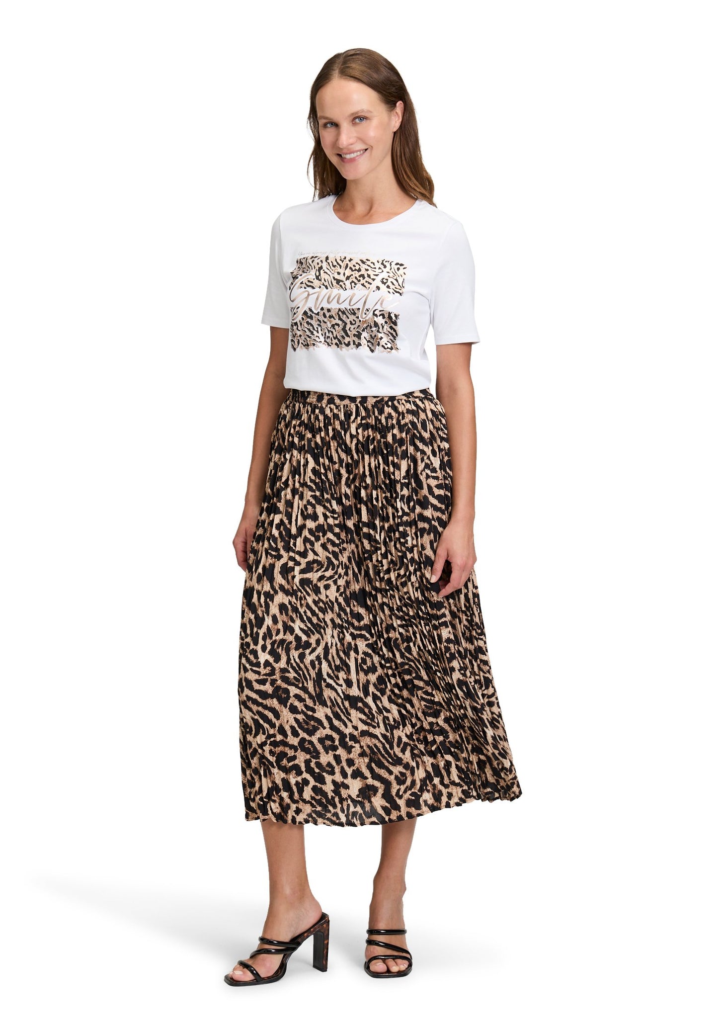 Plisseerock (Black/beige)