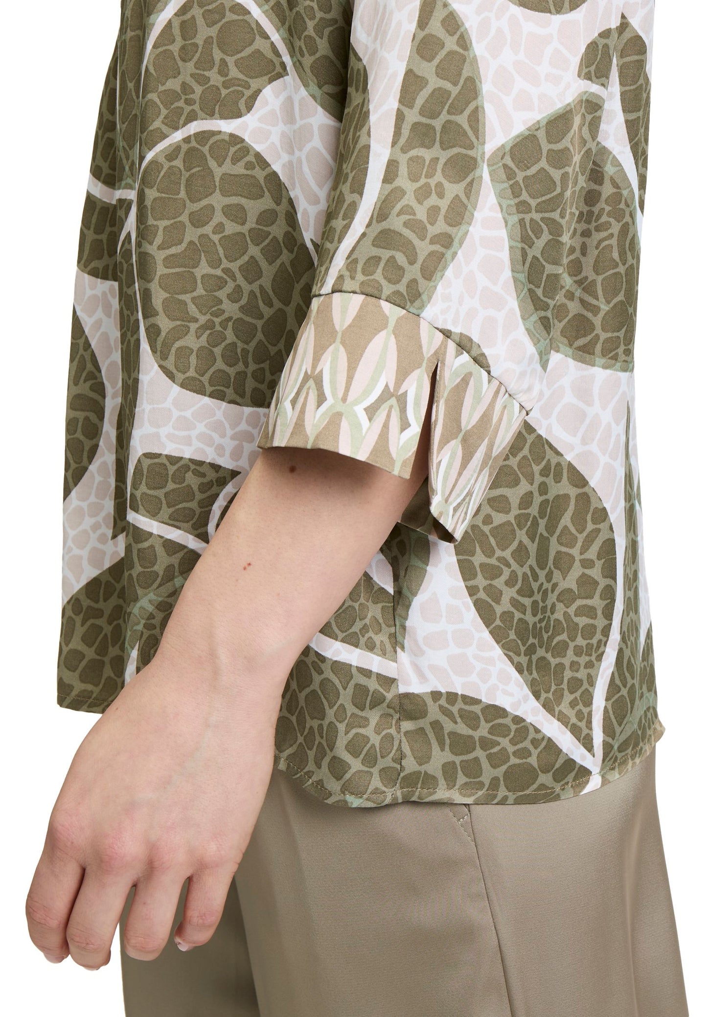 Schlupfbluse (Khaki/nature)
