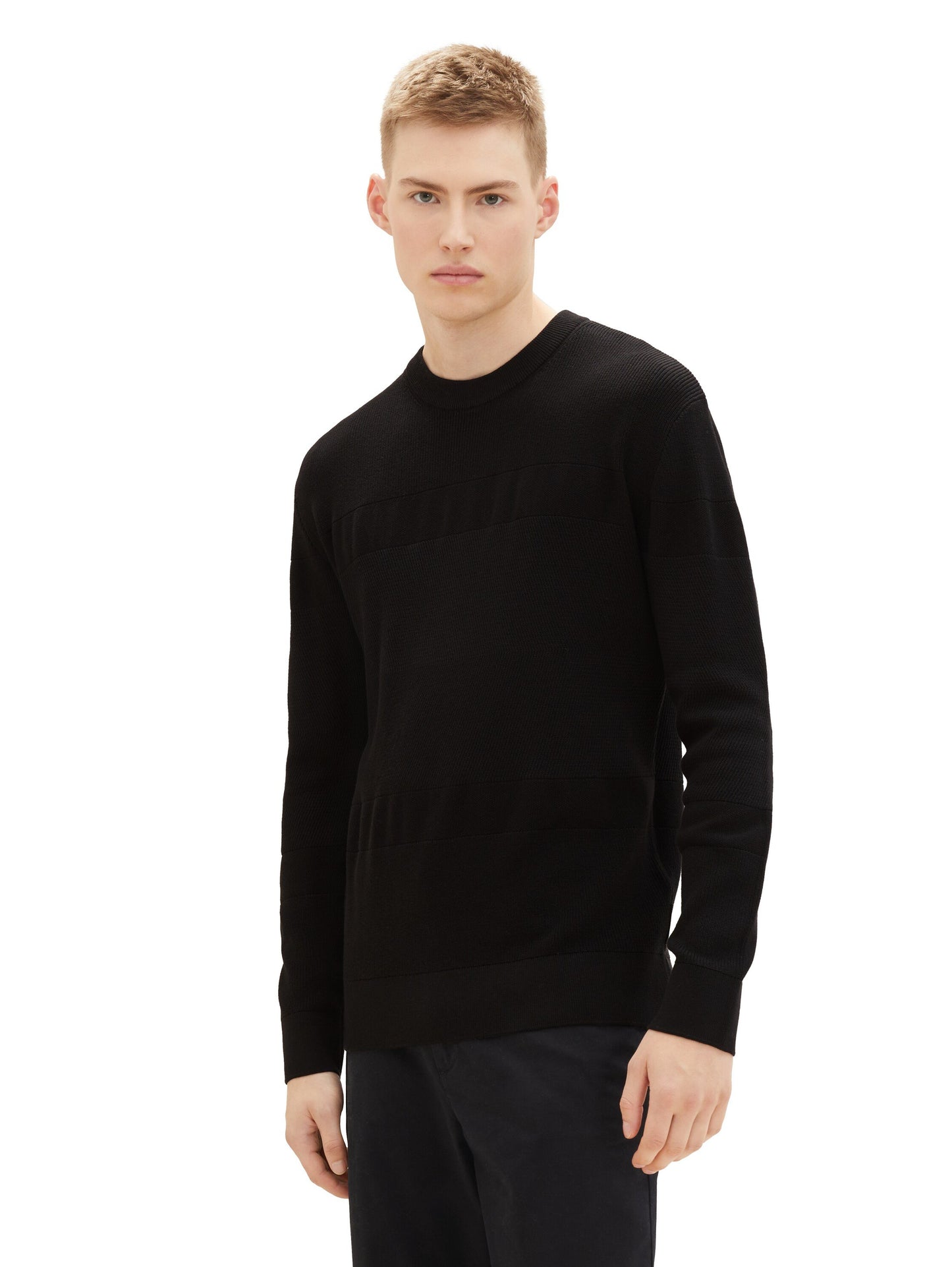 Strickpullover mit Struktur (Black)