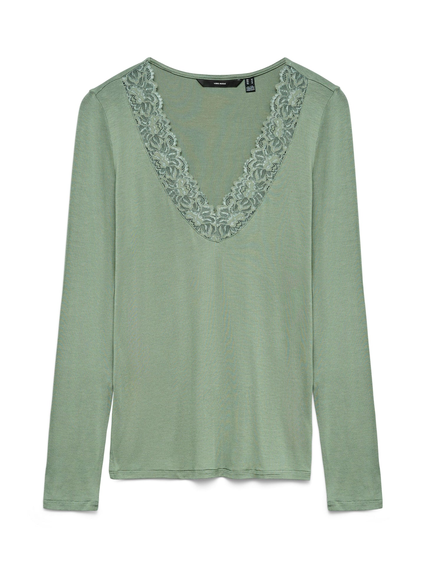 Vmrosa Ls V-neck Lace Top Ga Jrs Noos (Laurel Wreath)
