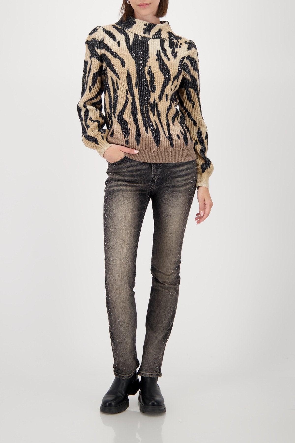 Pullover (Cognac Gemustert)