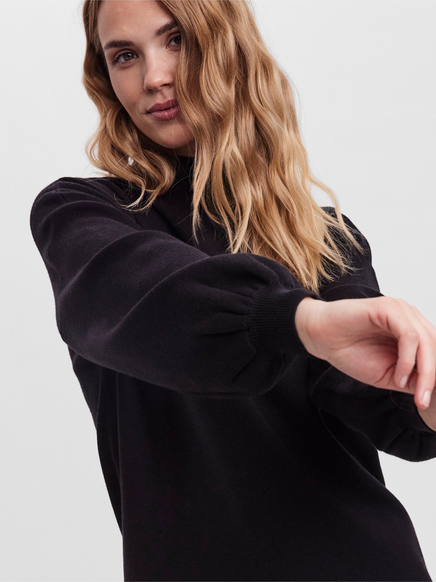 Vmnancy Ls Funnelneck Dress Noos (Black)
