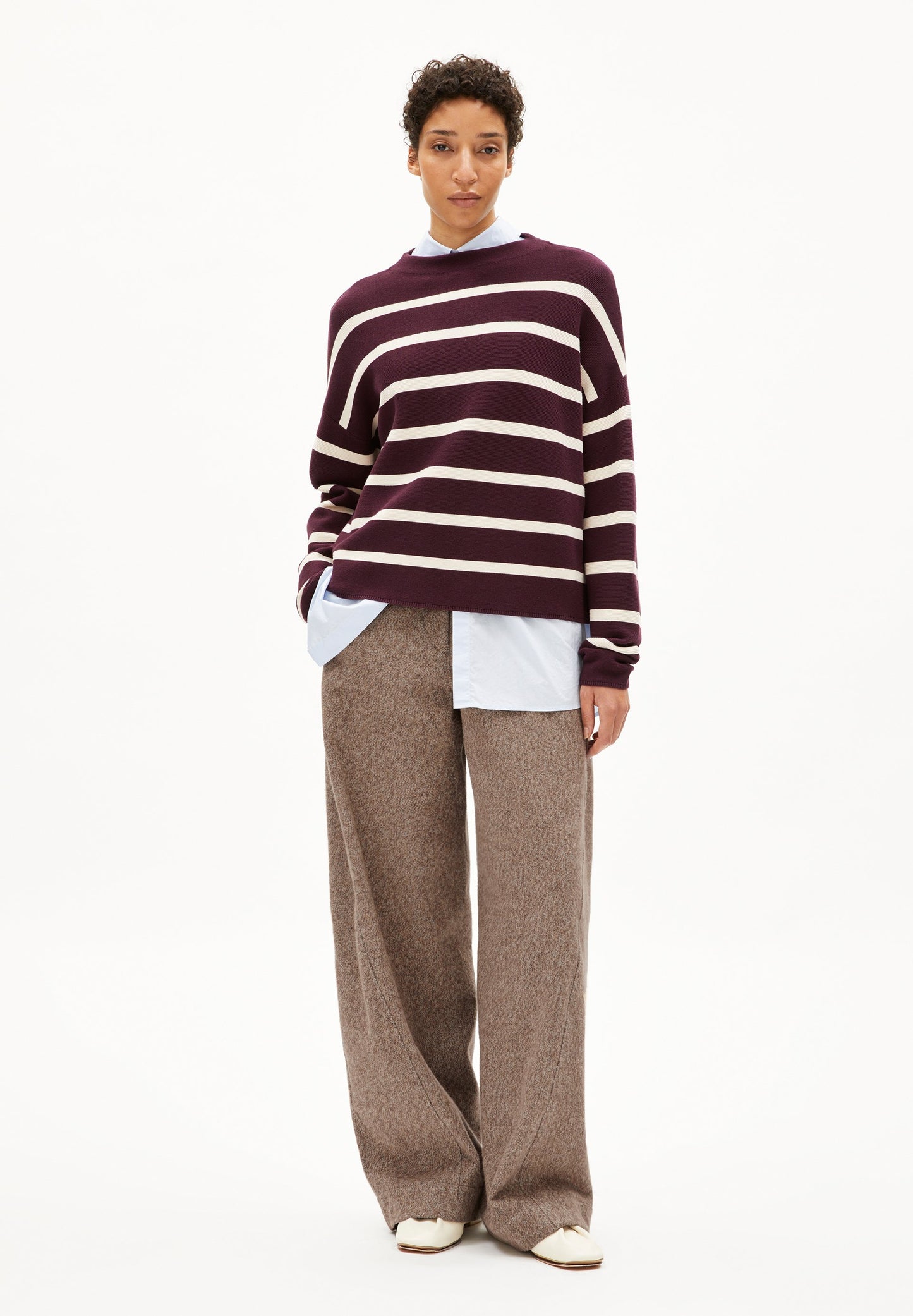 Merinaa Stripes (Dark Cranberry-)
