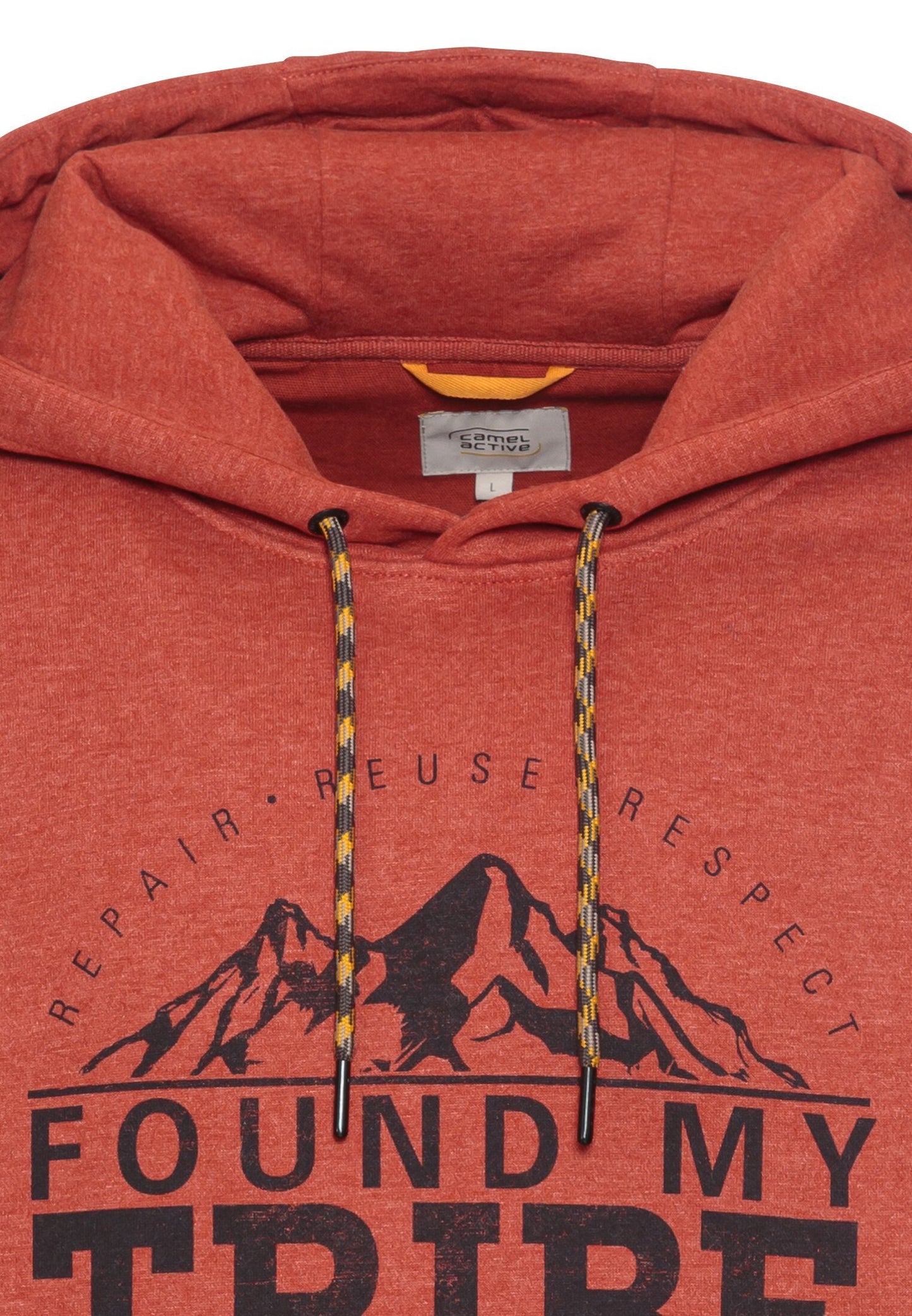 Sweatshirt mit Kapuze aus einem Baumwollmix (Brick Red)