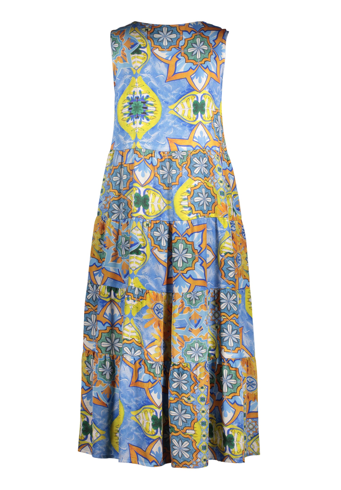 Stufenkleid (Blue/orange)