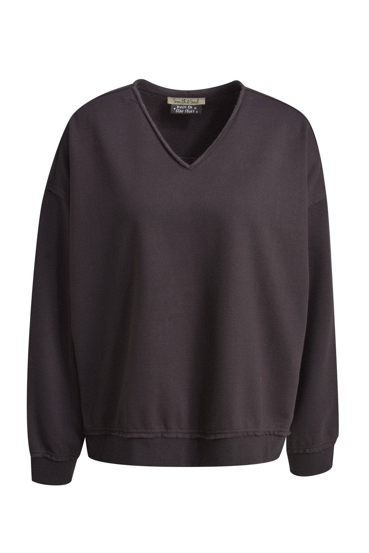 Oversize Sweatshirt Open Edges Vn (Choco)