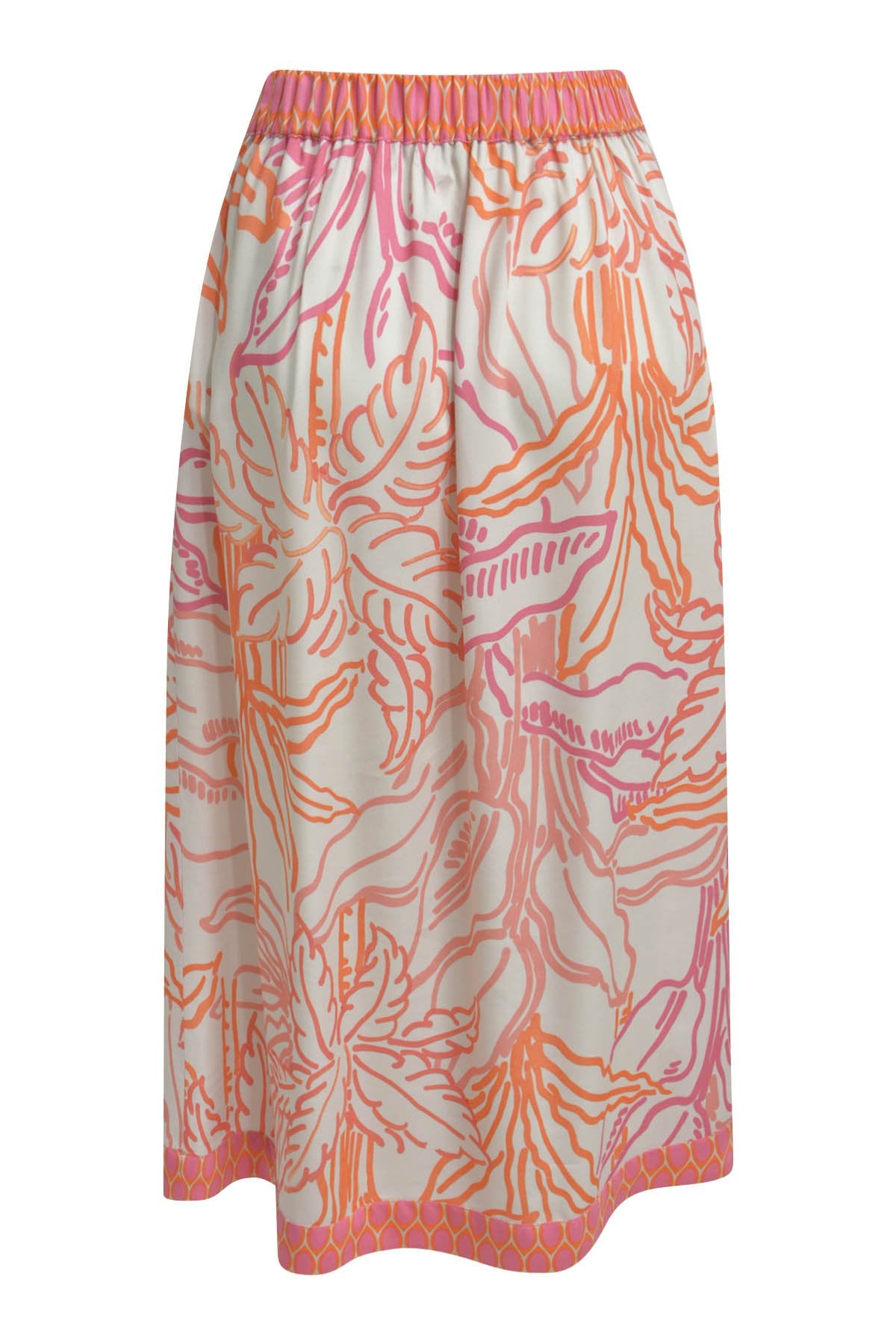 Printed Skirt (Coral Print)