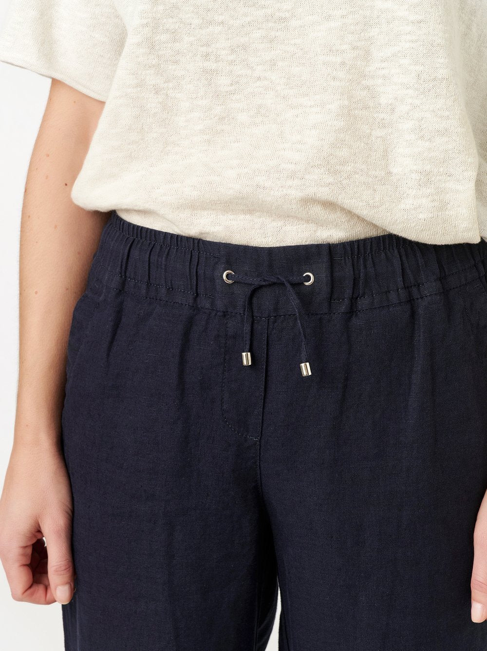 Pia Wide Leg 3/4 (Navy)