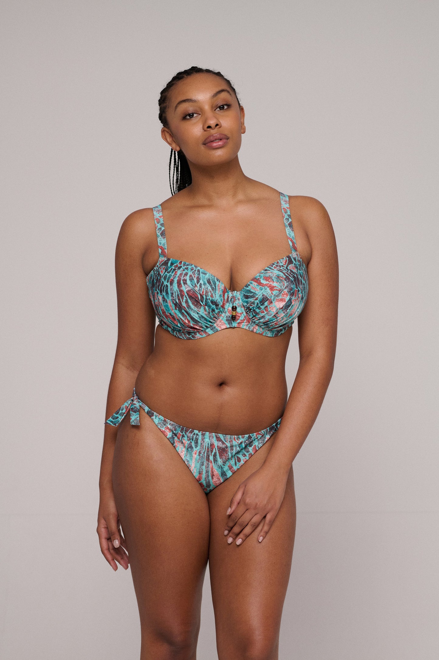 RIYAD Turquoise Seas Unterlegter Bikini Balconette (Tqs)